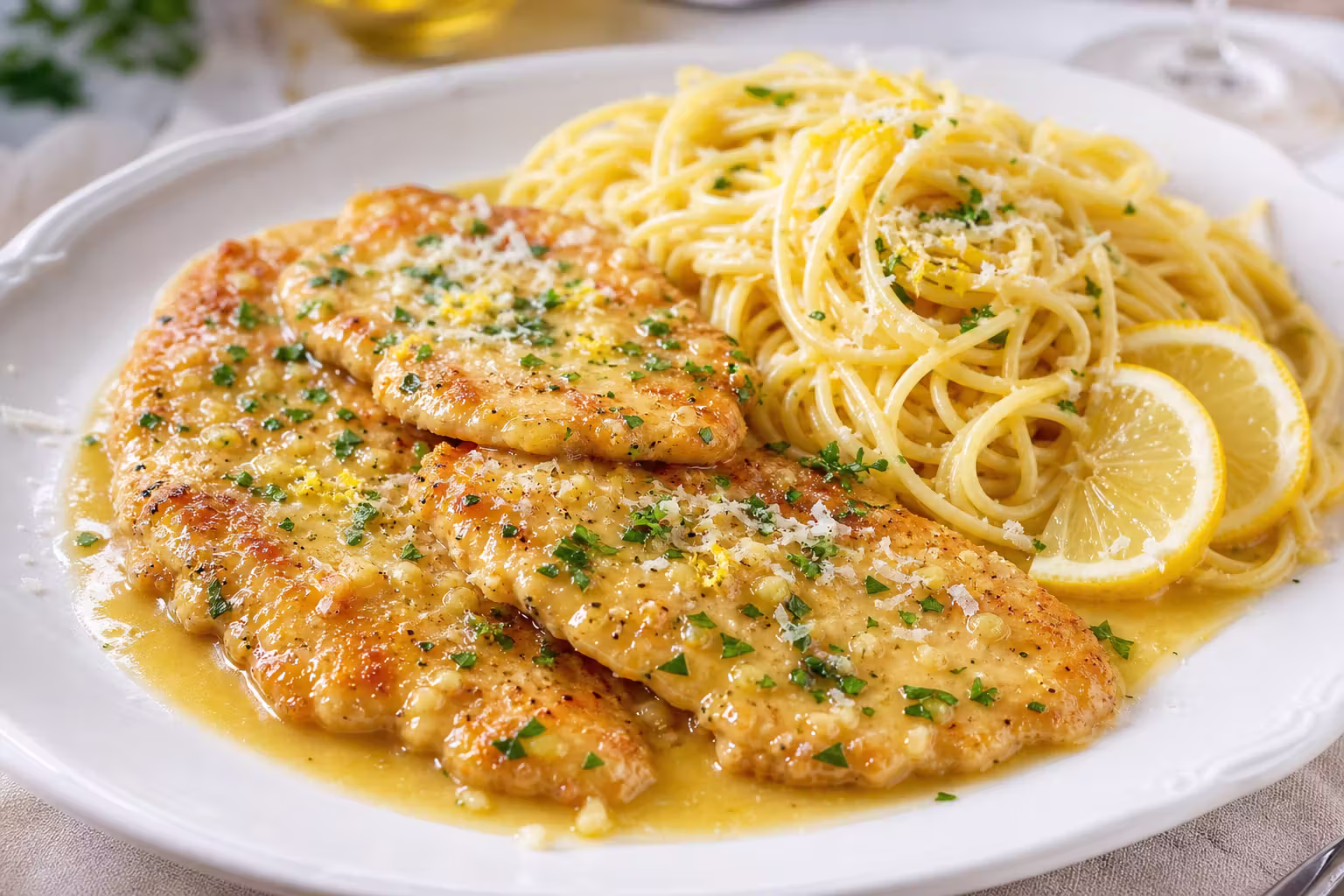 Chicken Francese mit Zitronen-Buttersauce