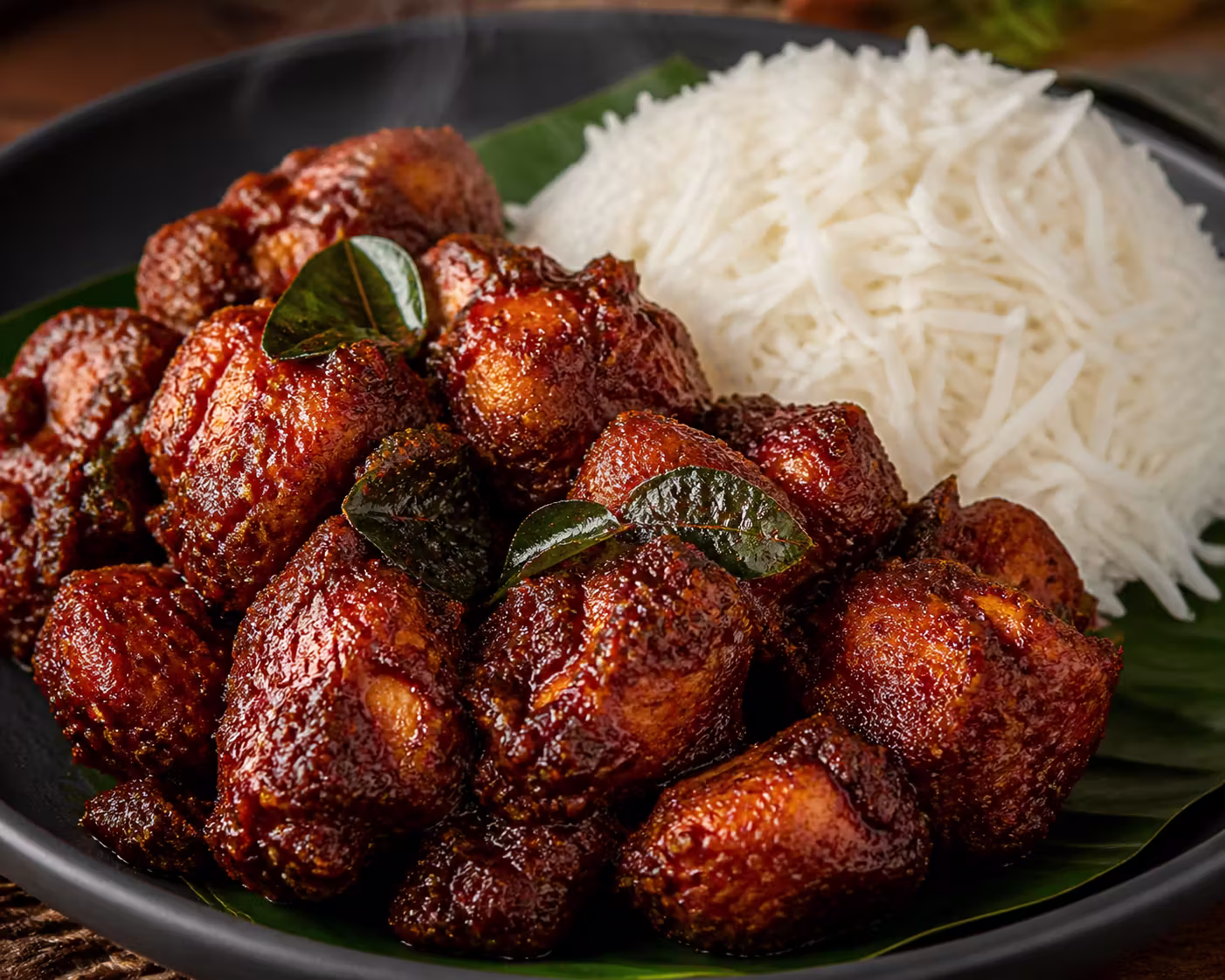 Chicken Ghee Roast mit Basmatireis
