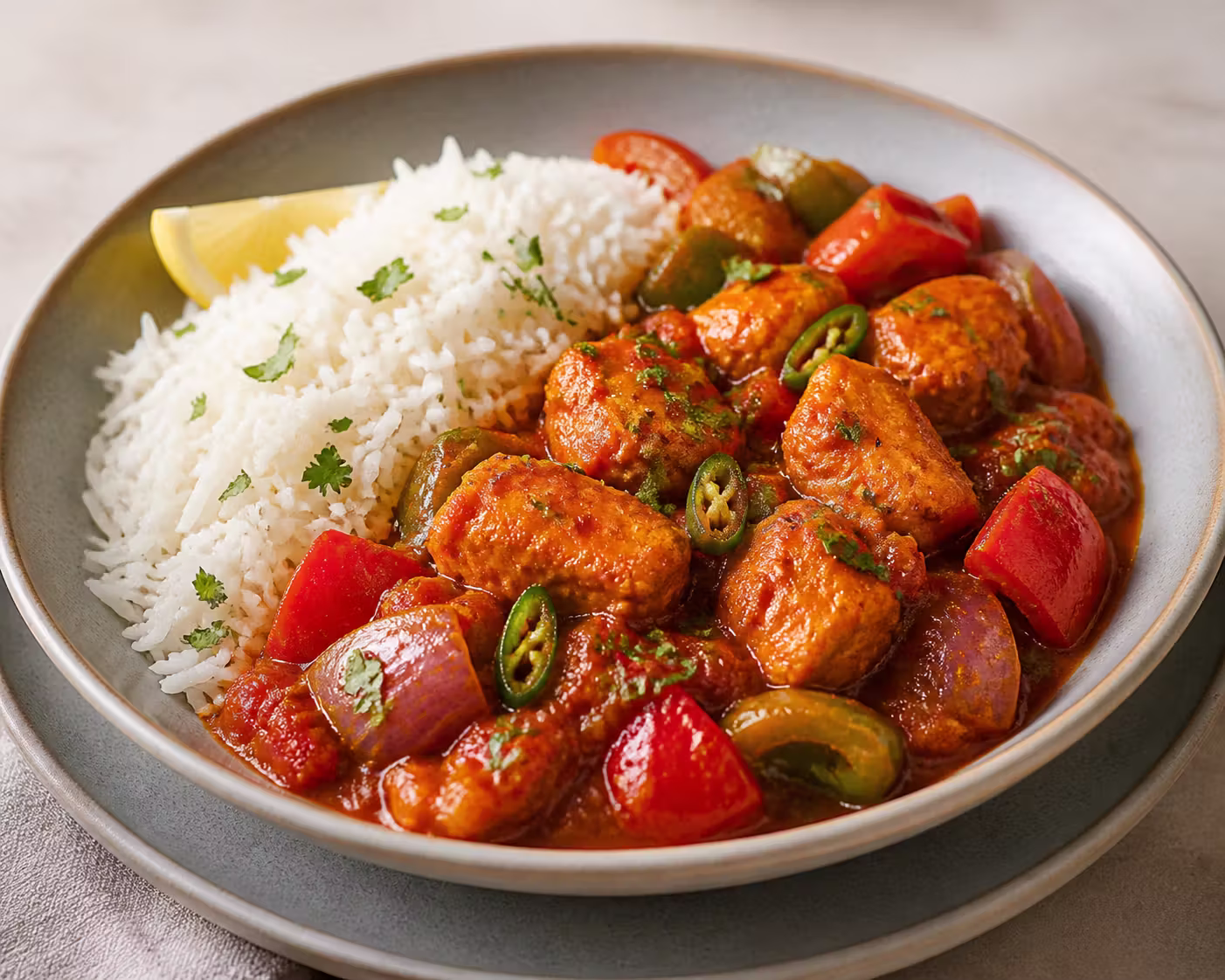 Chicken Jalfrezi mit Basmatireis