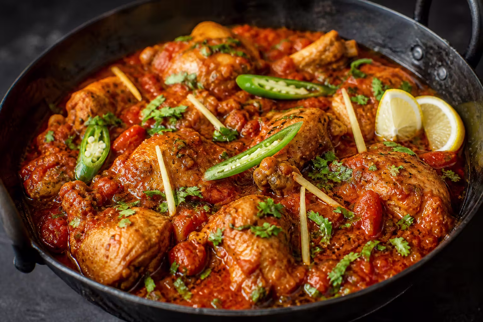 Chicken Karahi – Pakistanisches Tomaten-Hähnchen