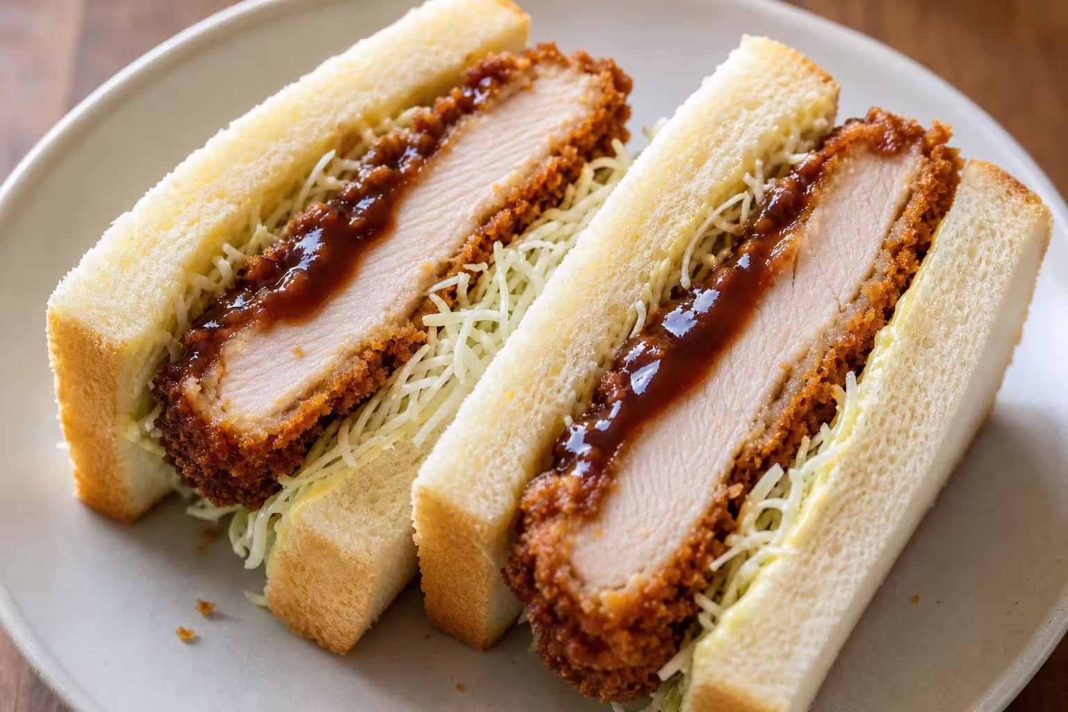 Chicken Katsu Sando mit Tonkatsu-Sauce