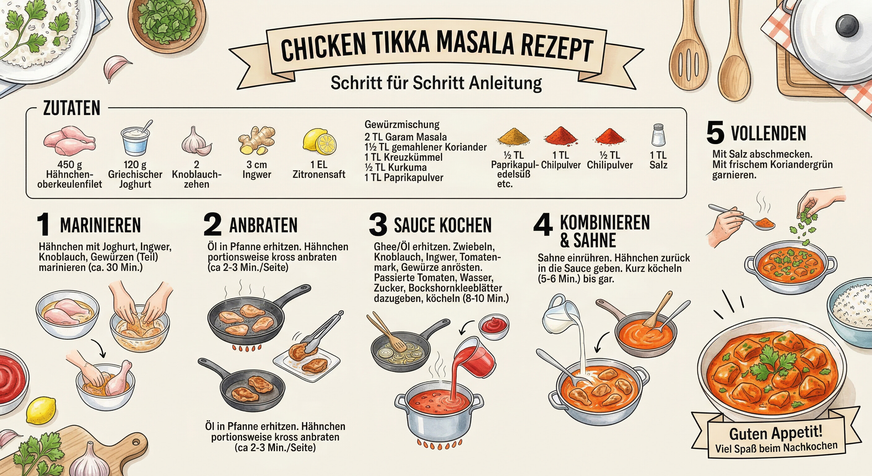 Rezept: Chicken Tikka Masala