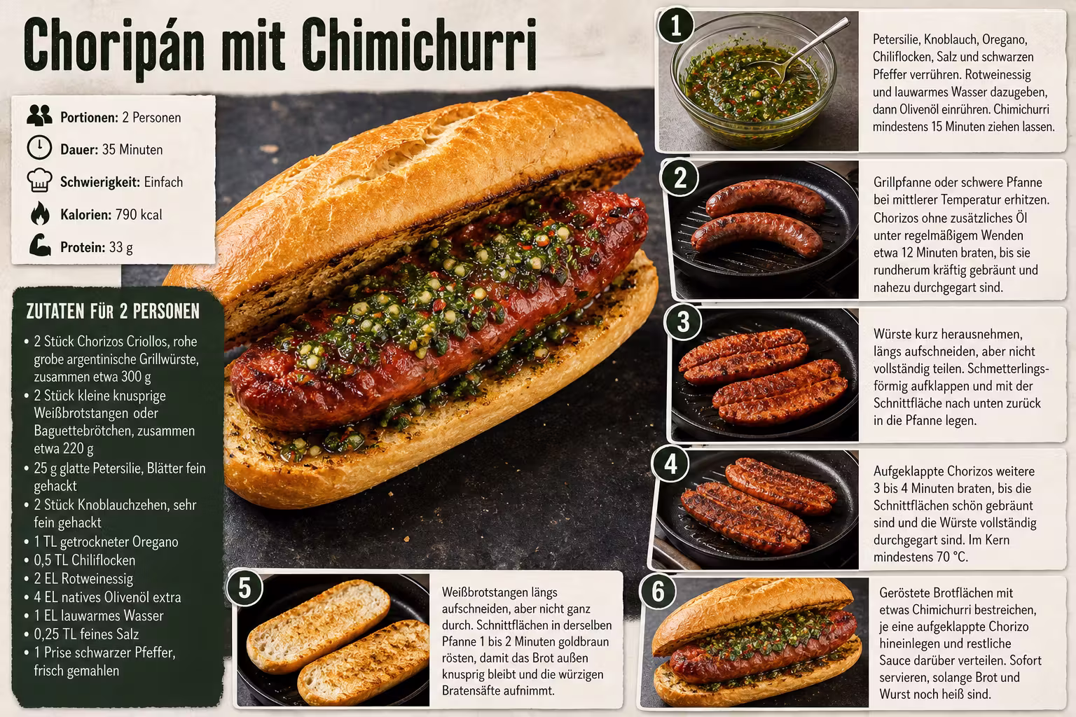 Rezept: Choripán mit Chimichurri