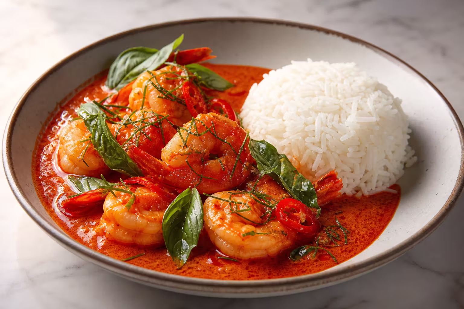 Chu Chi Gung - Thai-Curry mit Garnelen