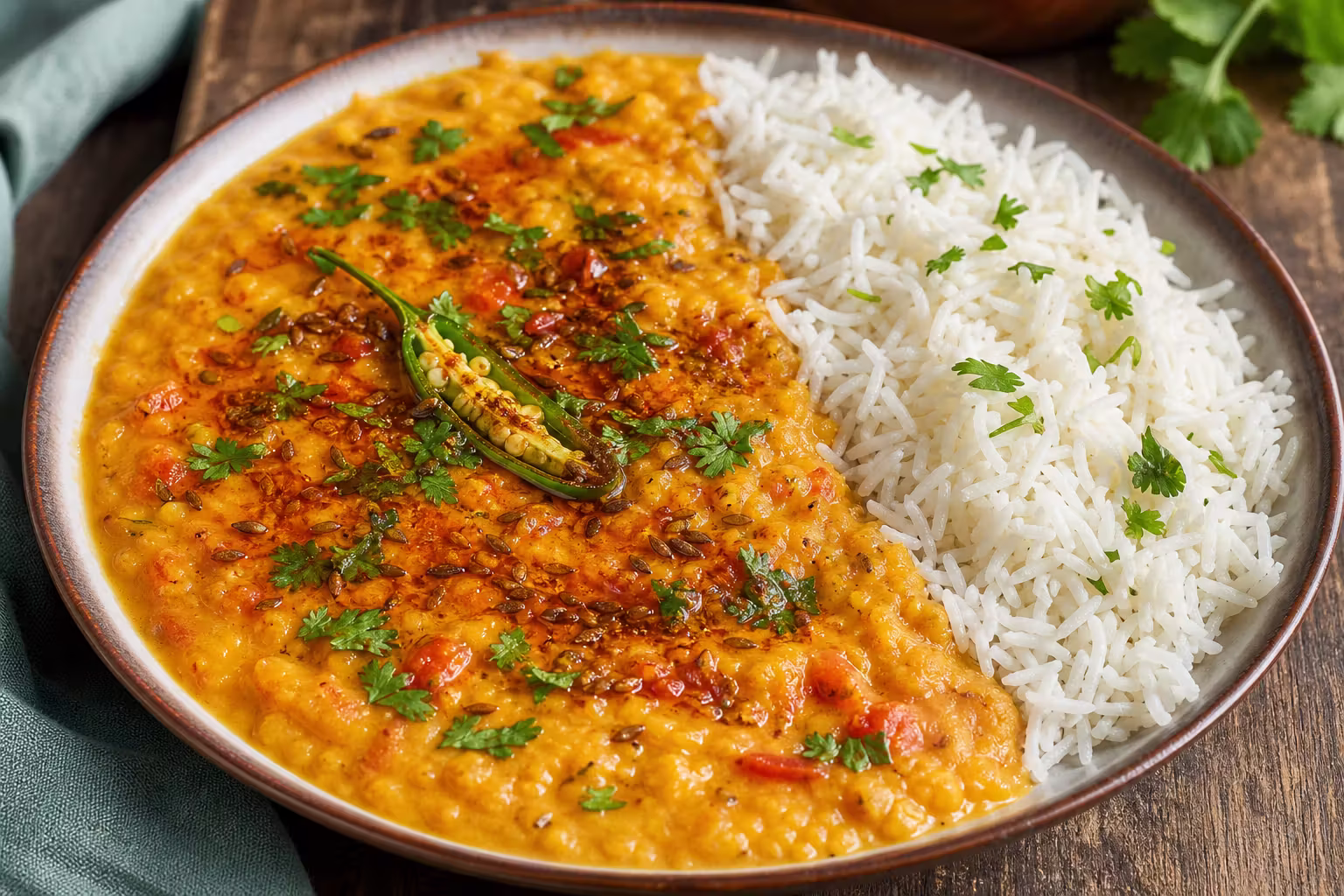 Dal Tadka mit Basmatireis