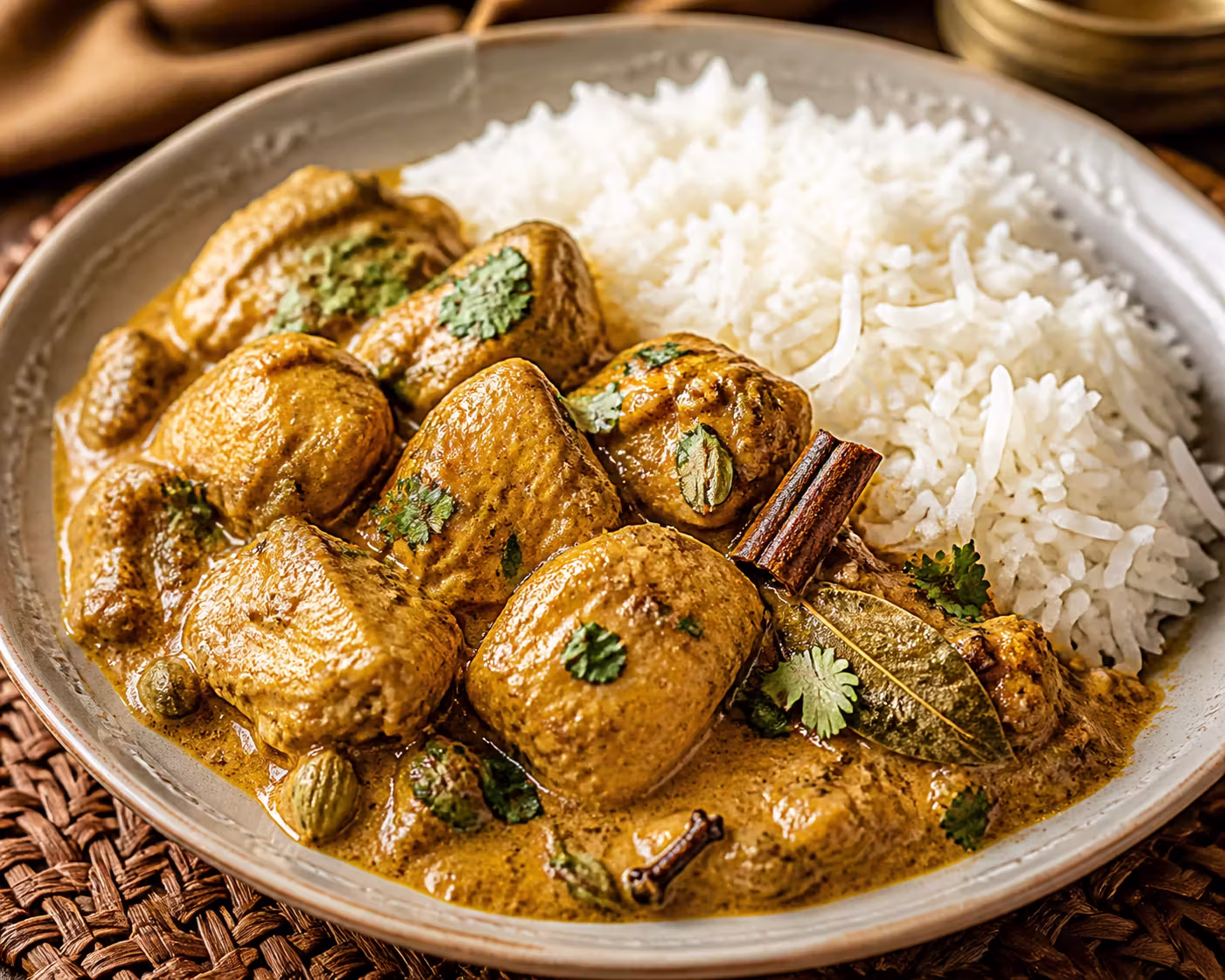 Doi Murgi – Bengalisches Joghurt-Hähnchen mit Basmatireis