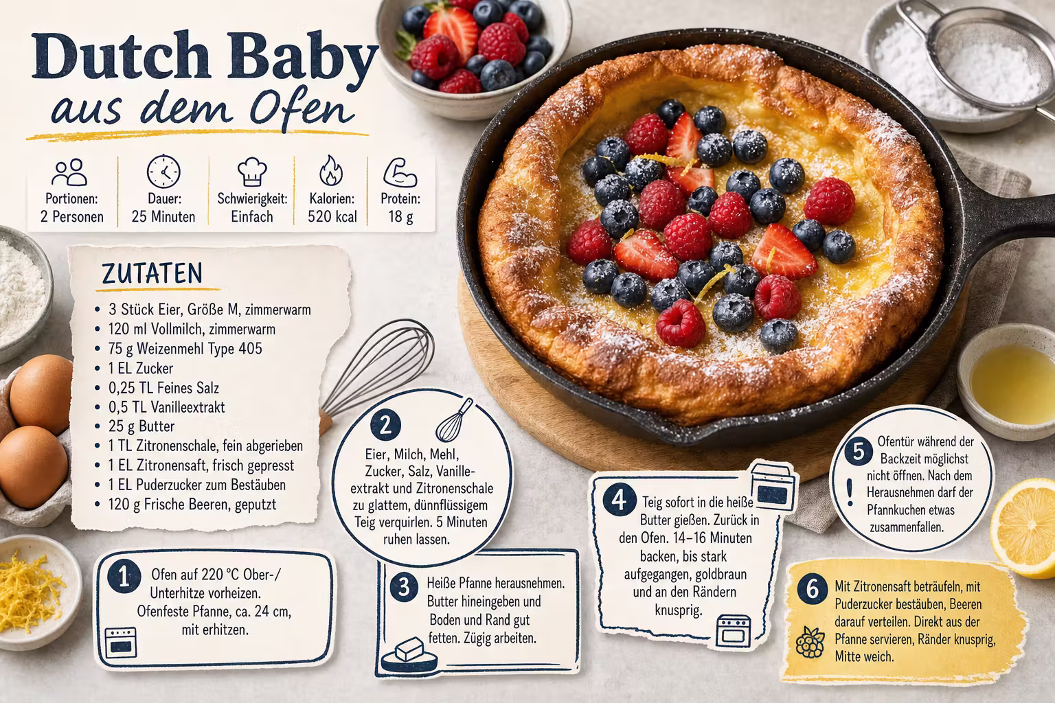 Rezept: Dutch Baby aus dem Ofen