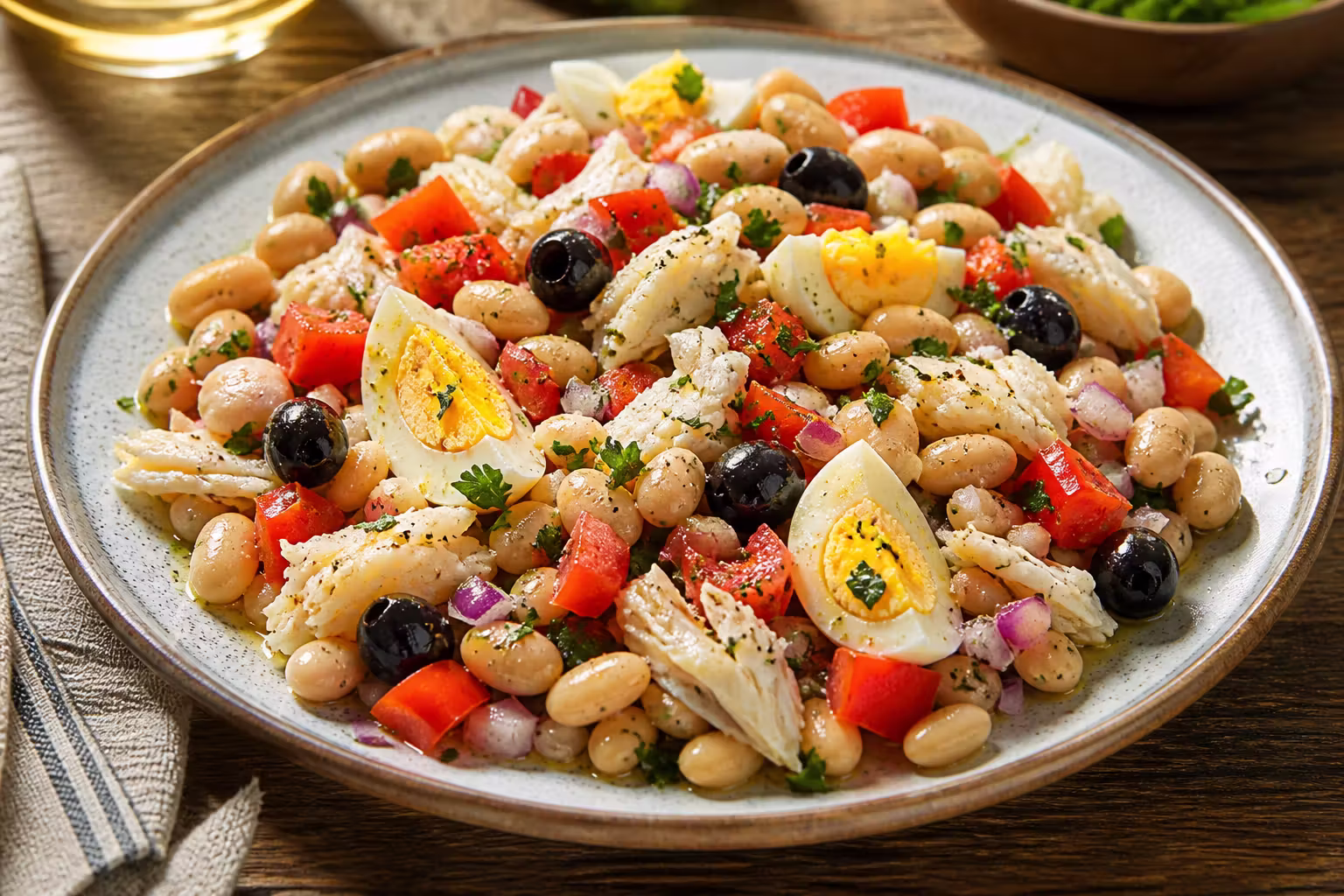 Empedrat – Katalanischer Bohnensalat mit Stockfisch