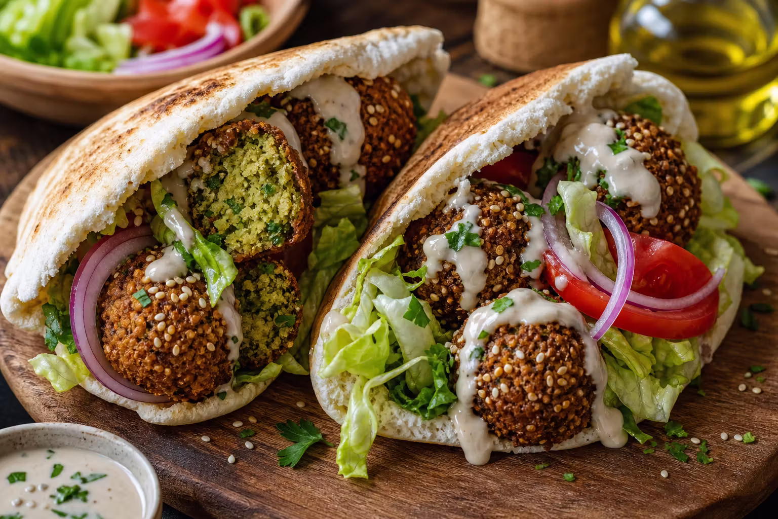 Falafel im Fladenbrot