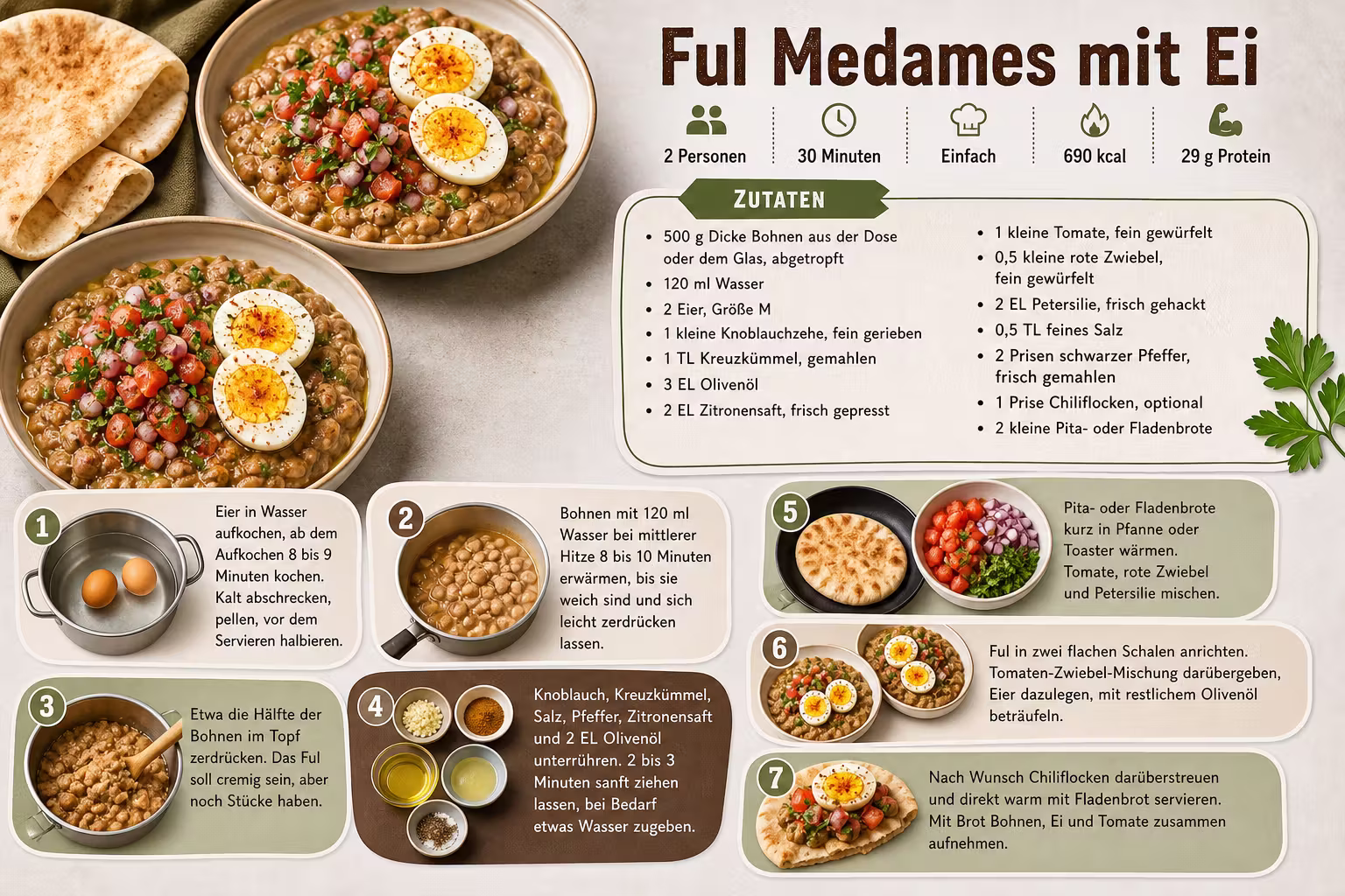 Rezept: Ful Medames mit Ei