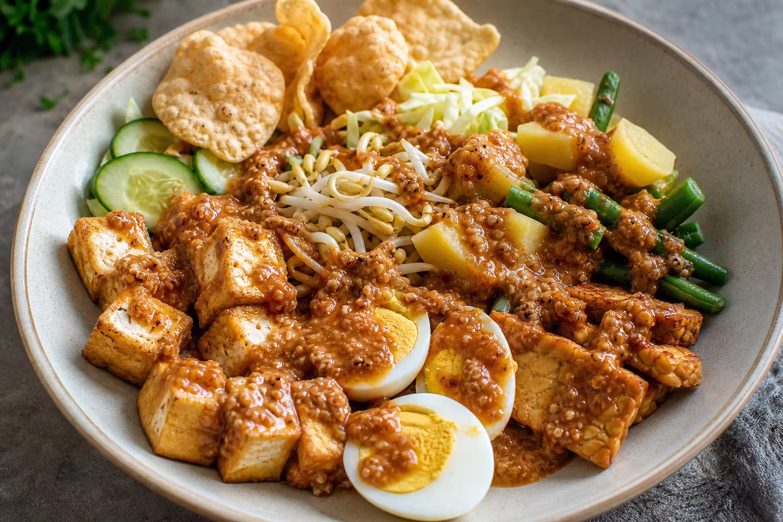 Gado-Gado mit Erdnusssauce