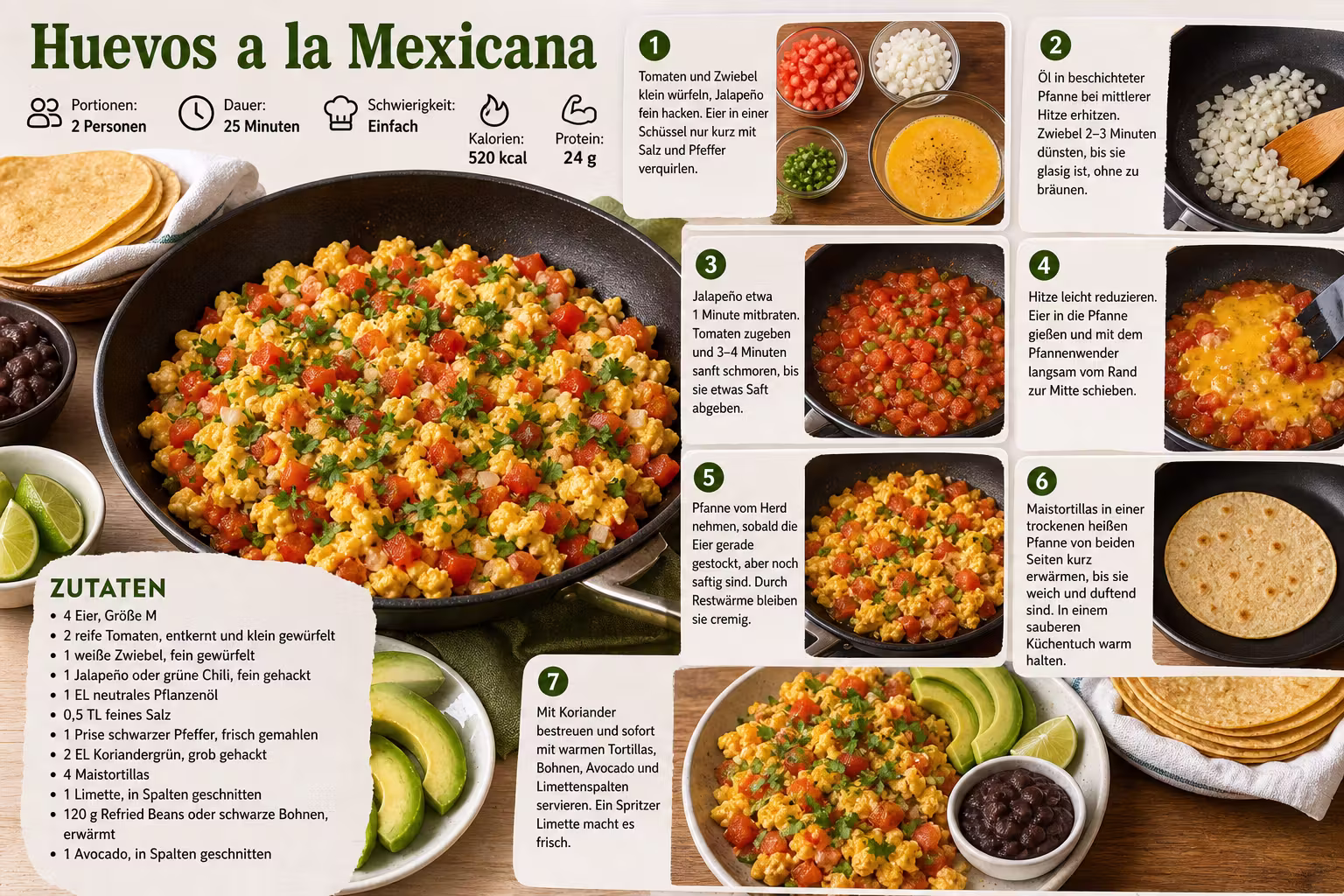 Rezept: Huevos a la Mexicana