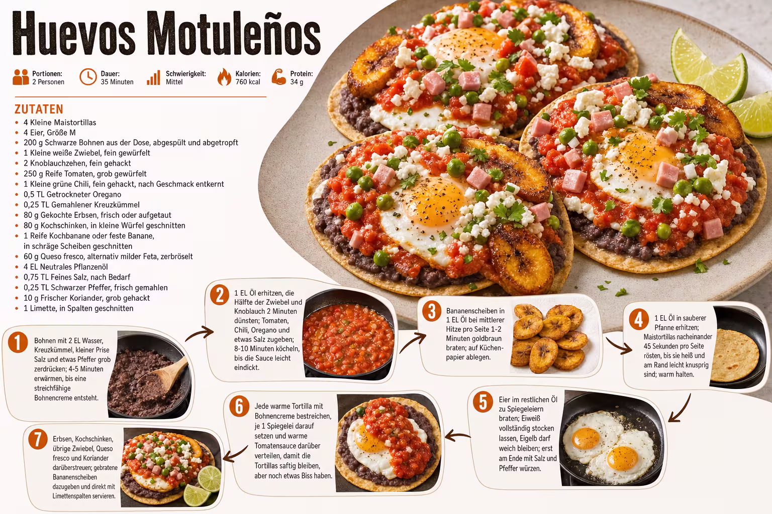 Rezept: Huevos Motuleños