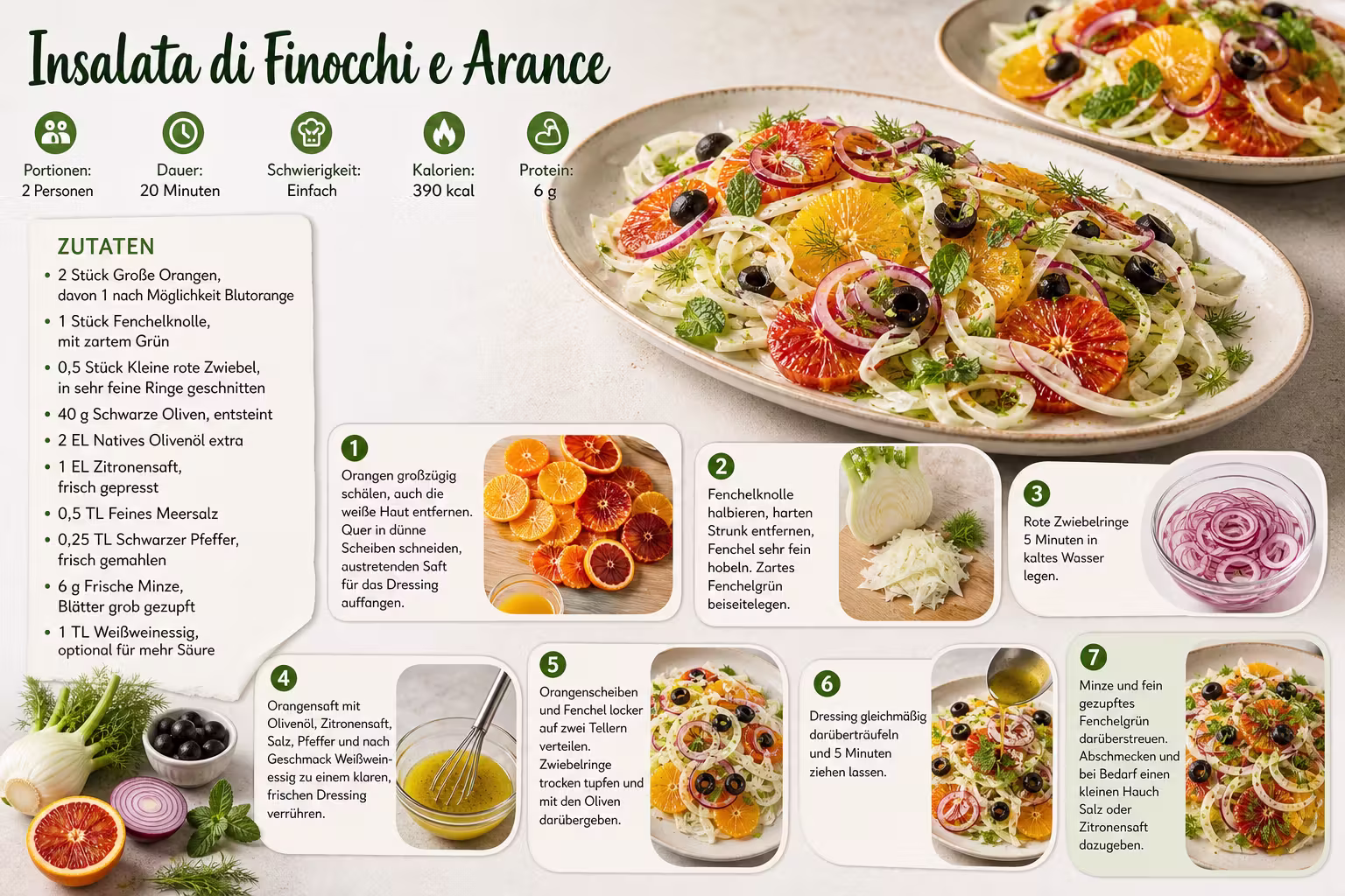 Rezept: Insalata di Finocchi e Arance
