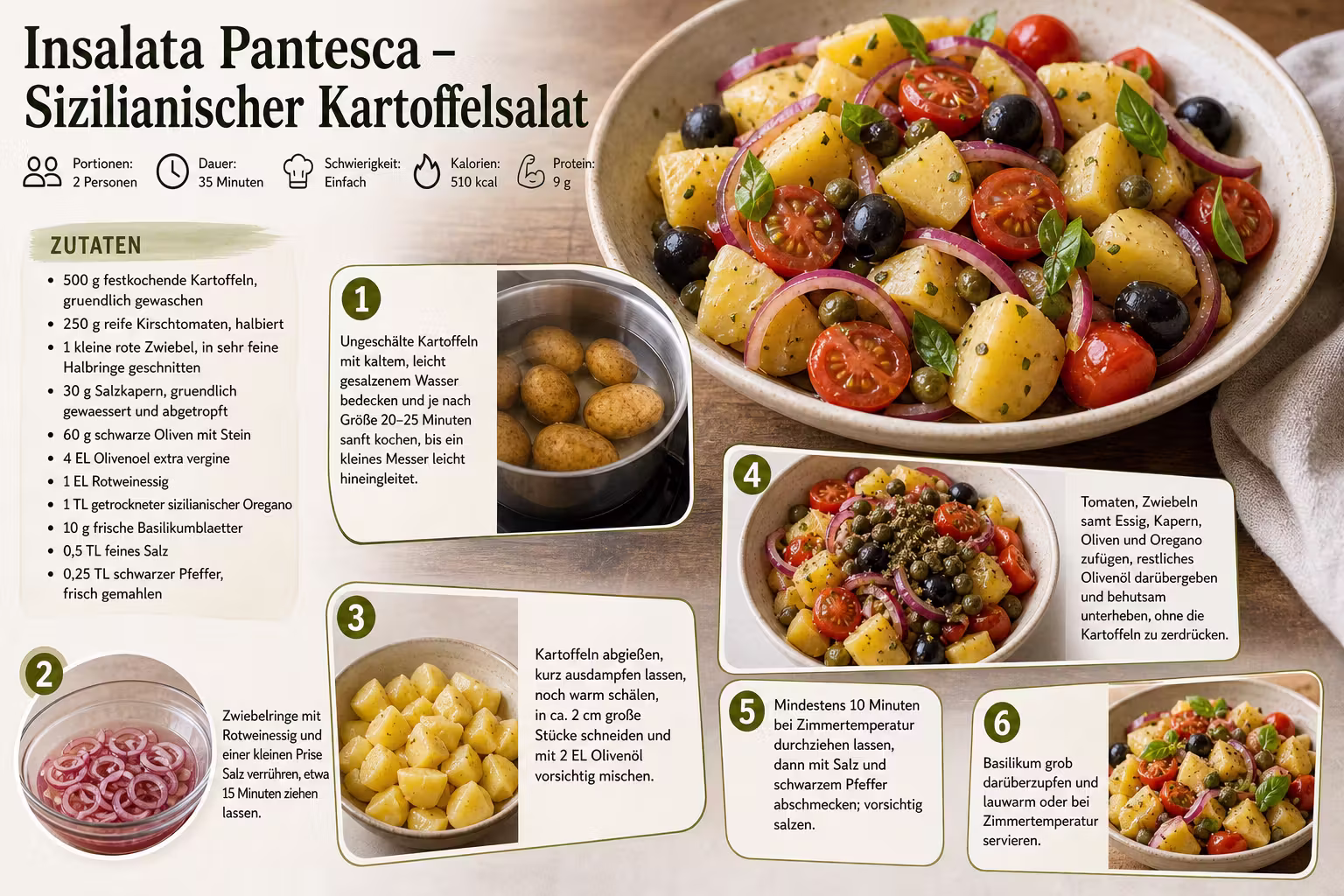 Rezept: Insalata Pantesca – Sizilianischer Kartoffelsalat