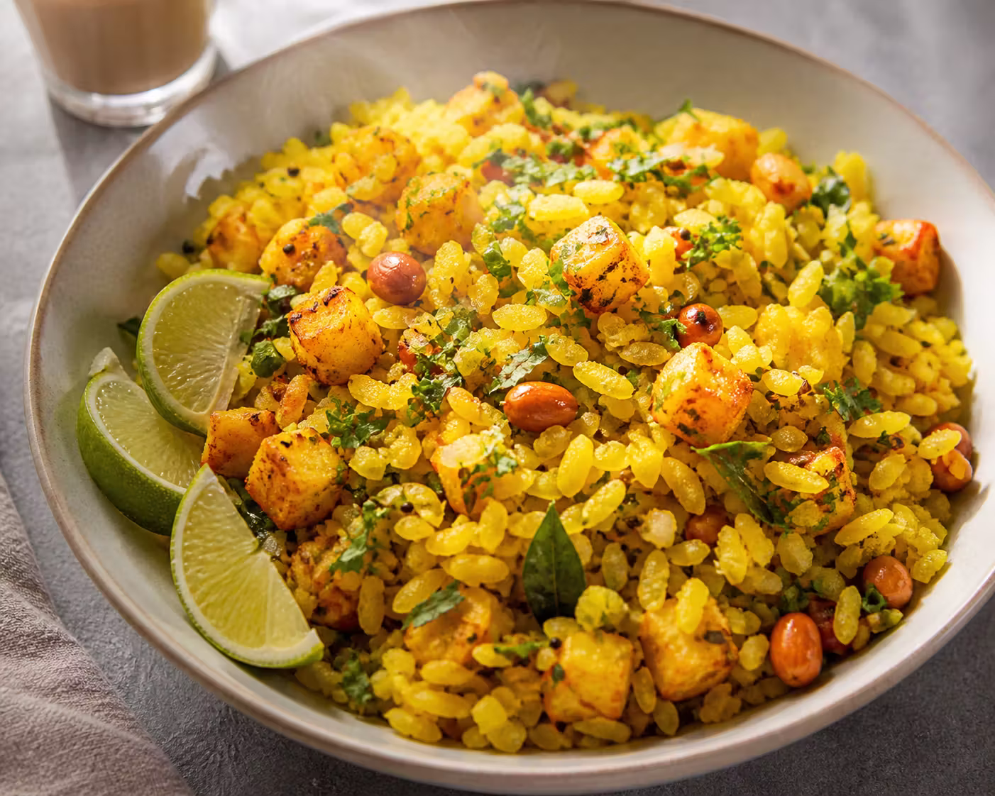 Kanda Batata Poha – Indisches Frühstück mit Kartoffeln