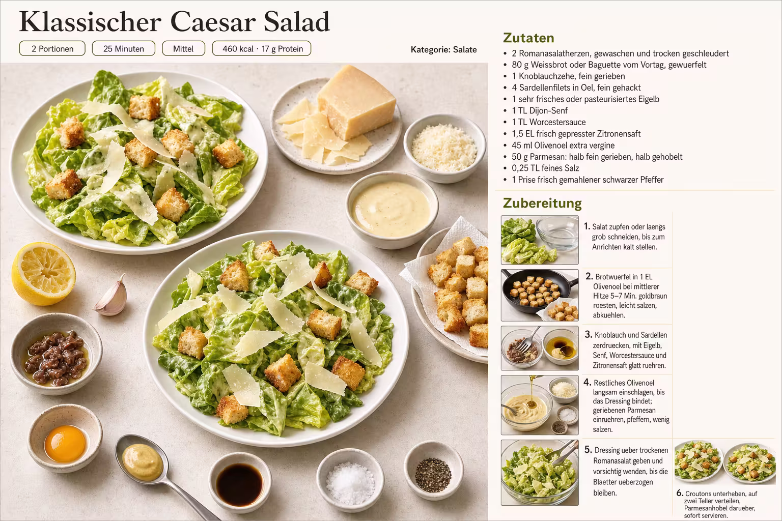 Rezept: Klassischer Caesar Salad