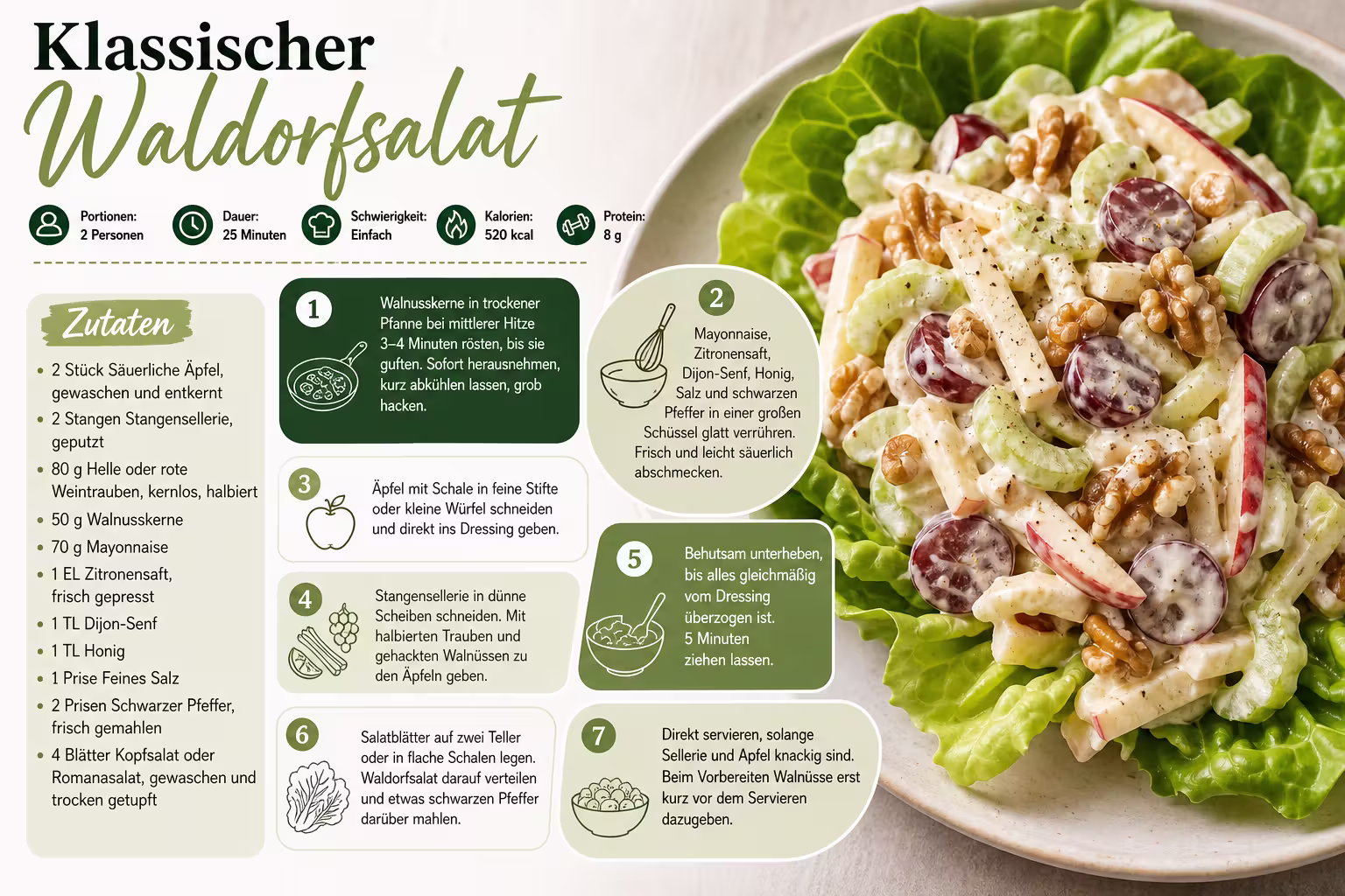 Rezept: Klassischer Waldorfsalat