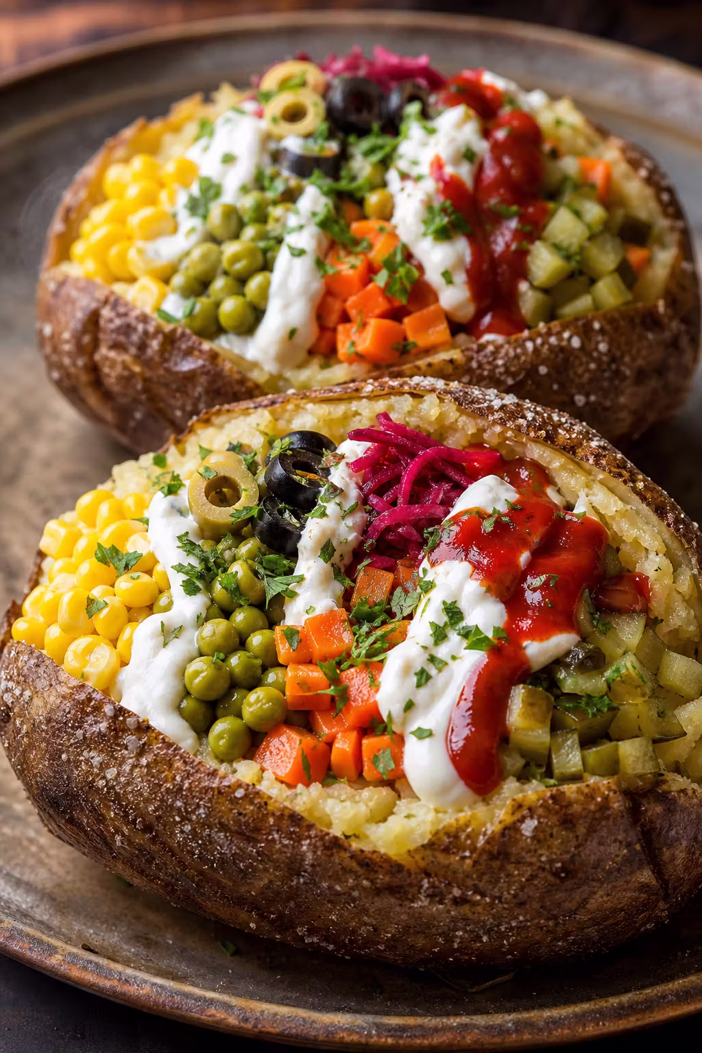 Kumpir – Türkische Ofenkartoffel mit bunten Toppings