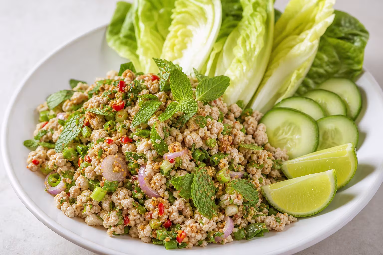 Larb Gai - Thailändischer Hähnchensalat