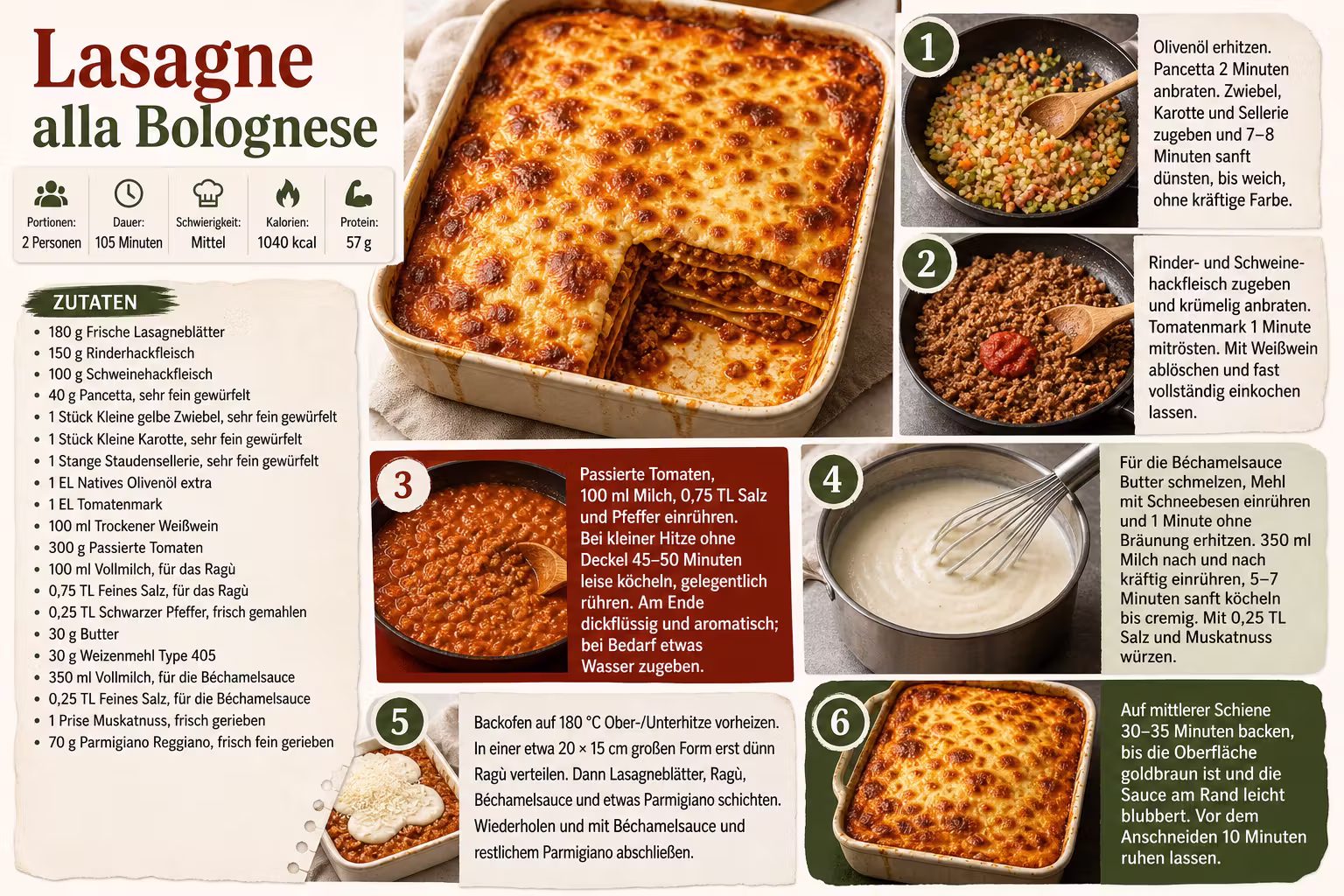 Rezept: Lasagne alla Bolognese