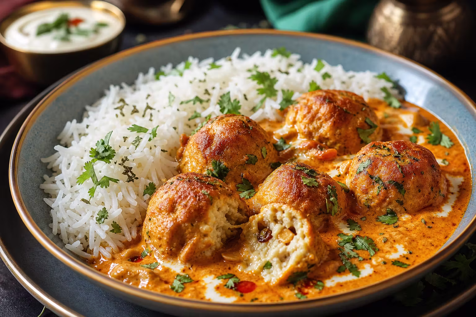 Malai Kofta mit Basmatireis