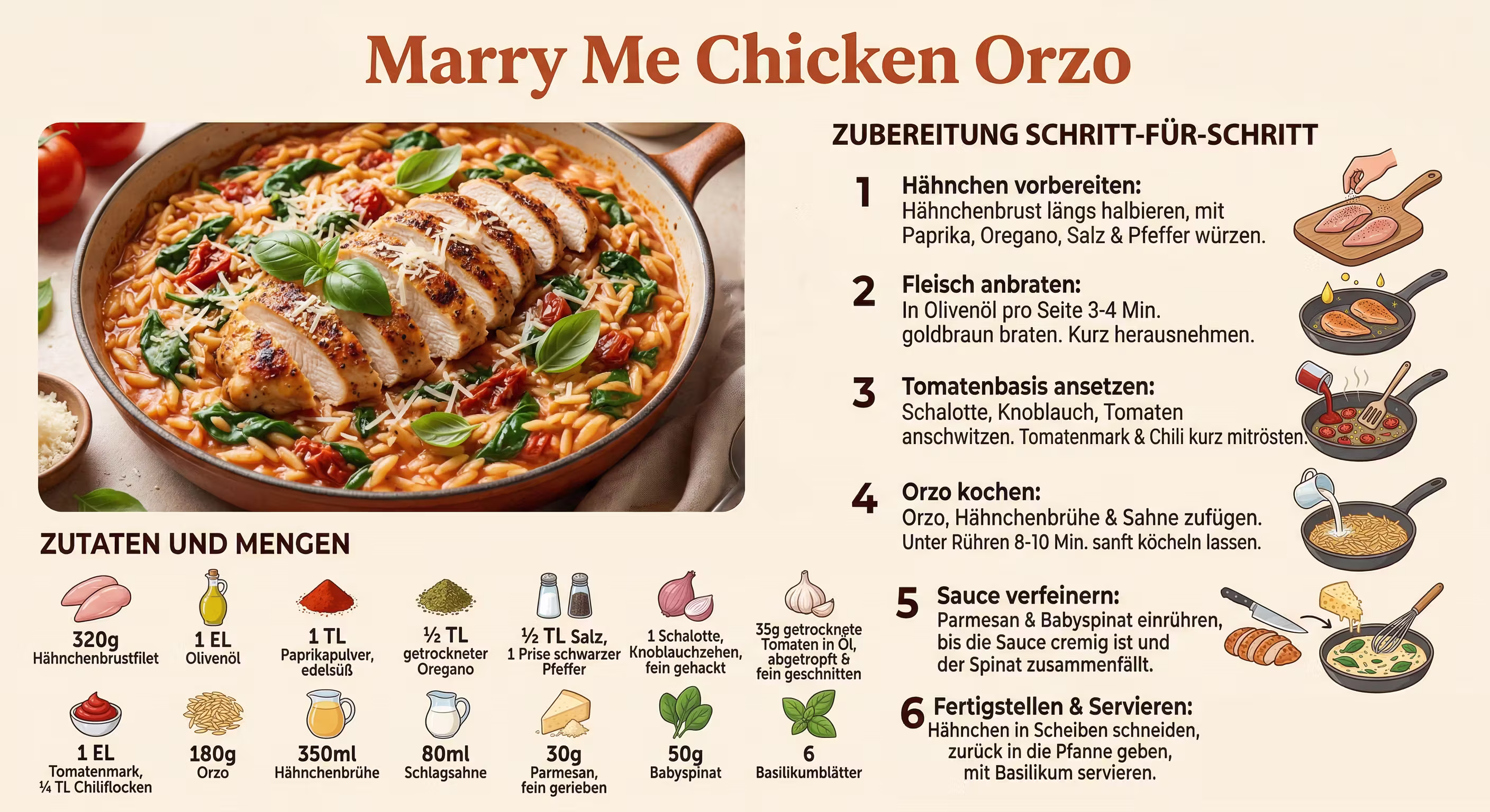 Rezept: Marry Me Chicken Orzo