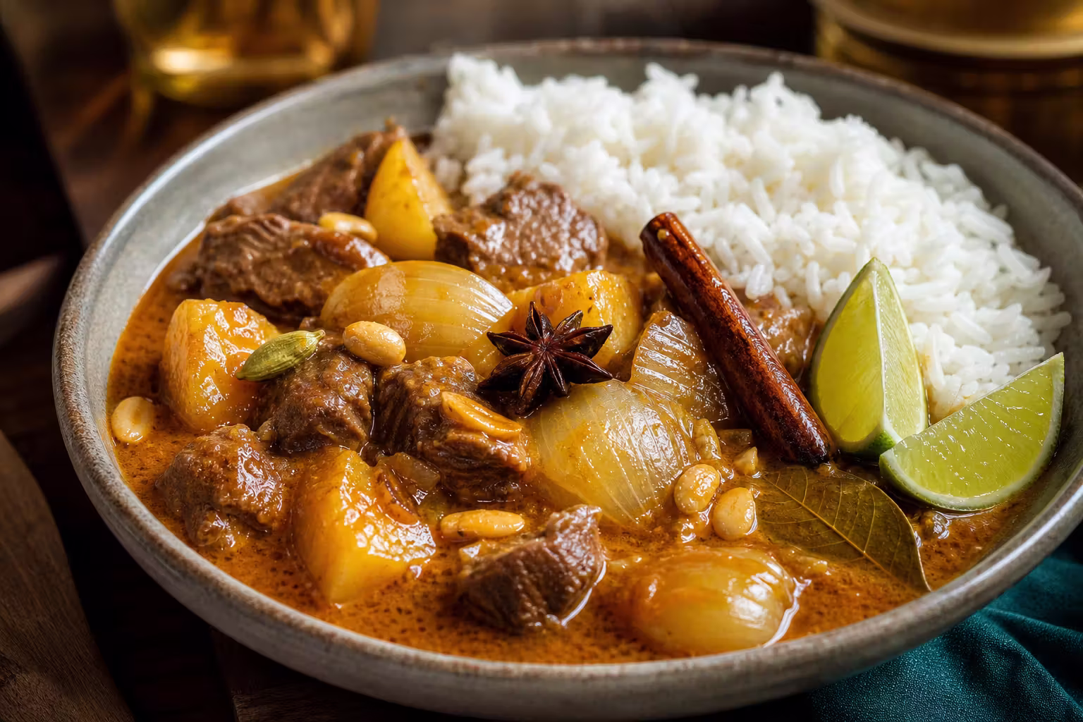Massaman Curry mit Rindfleisch
