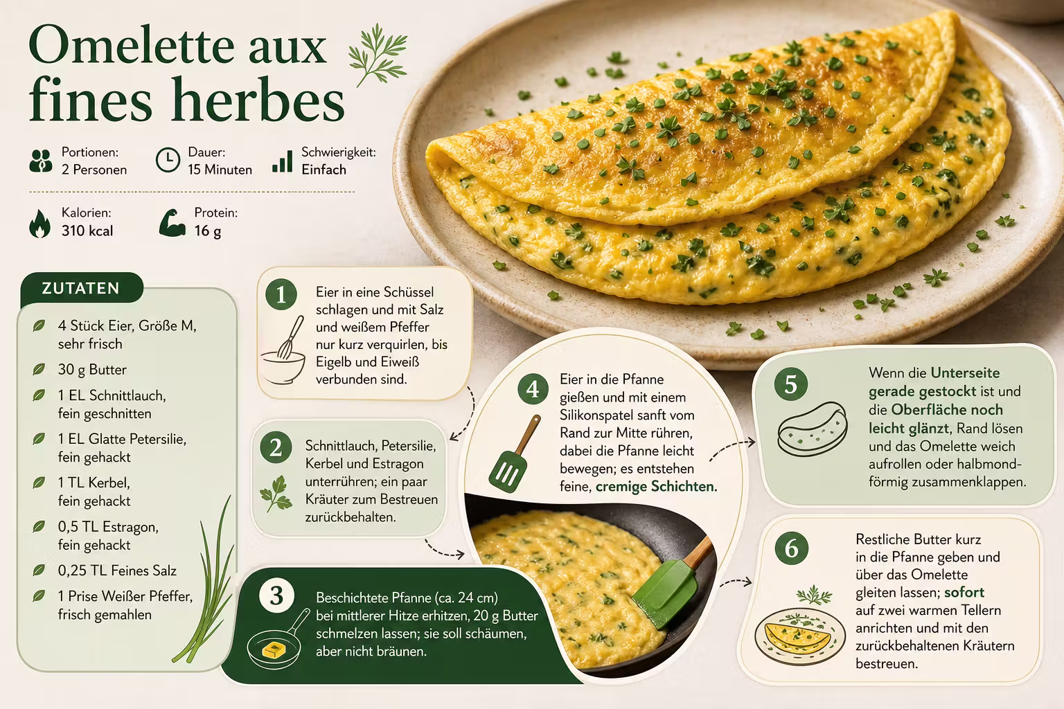 Rezept: Omelette aux fines herbes