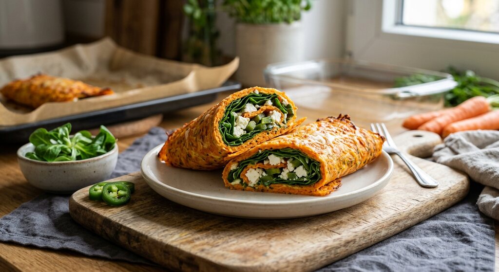 Rezeptbild: Karotten-Wrap aus dem Ofen