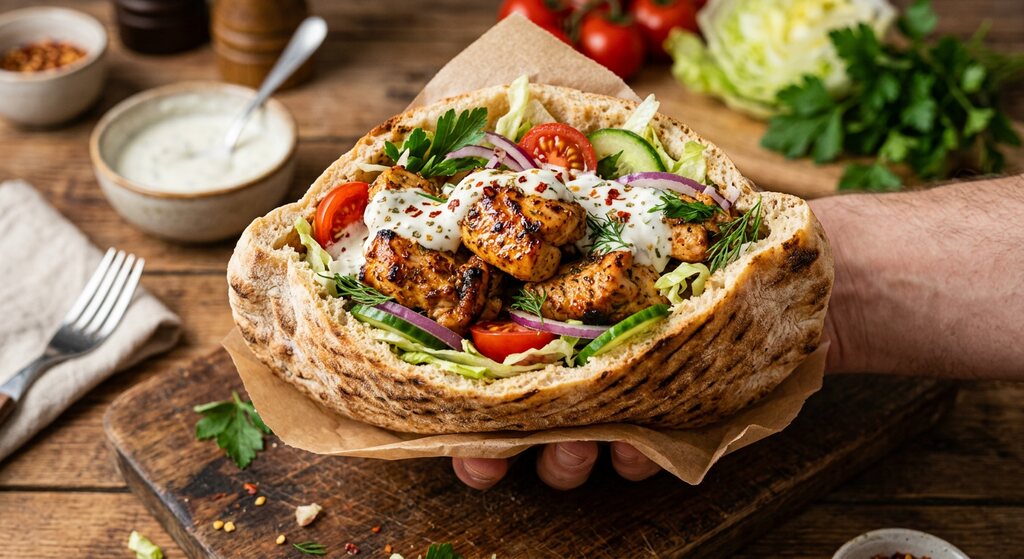 Rezeptbild: Viraler Hähnchendöner