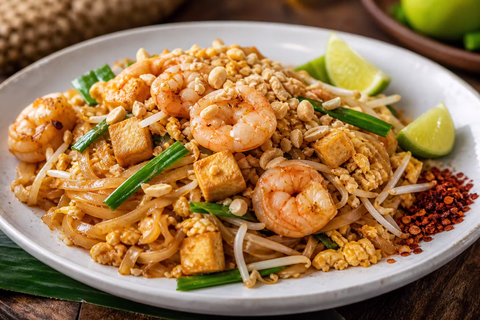 Pad Thai mit Garnelen