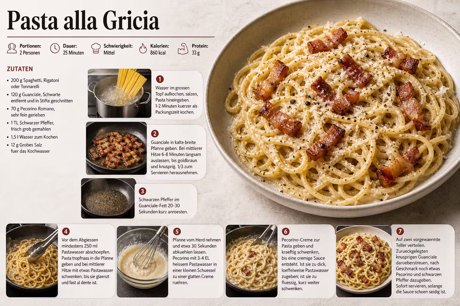 Rezept: Pasta alla Gricia