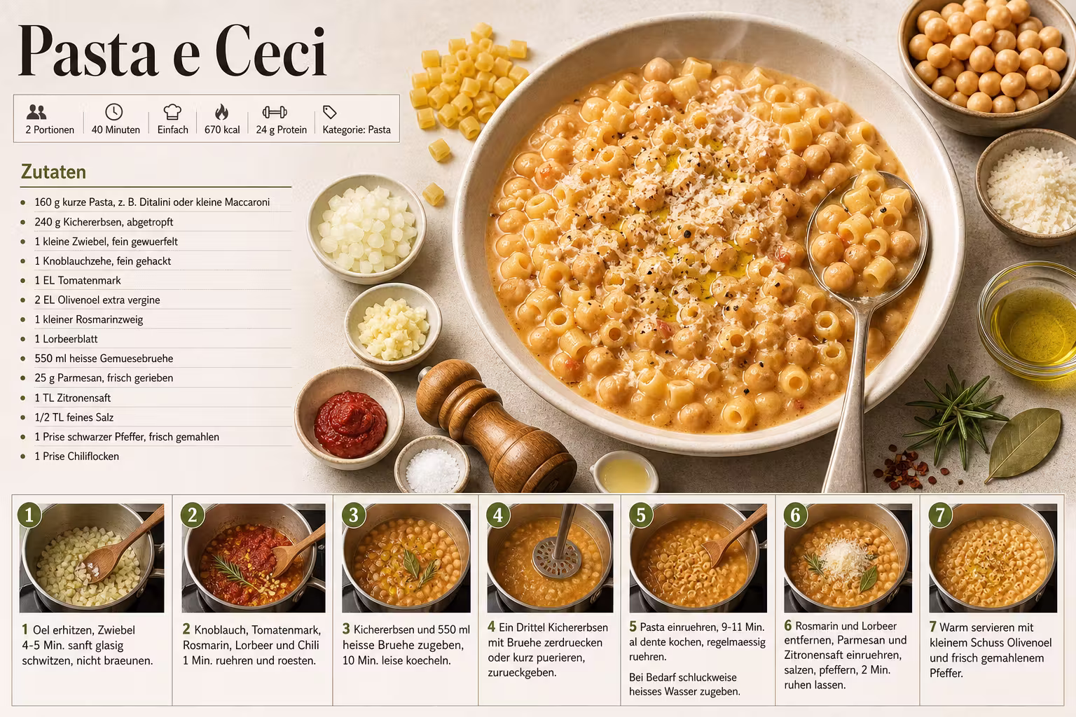 Rezept: Pasta e Ceci