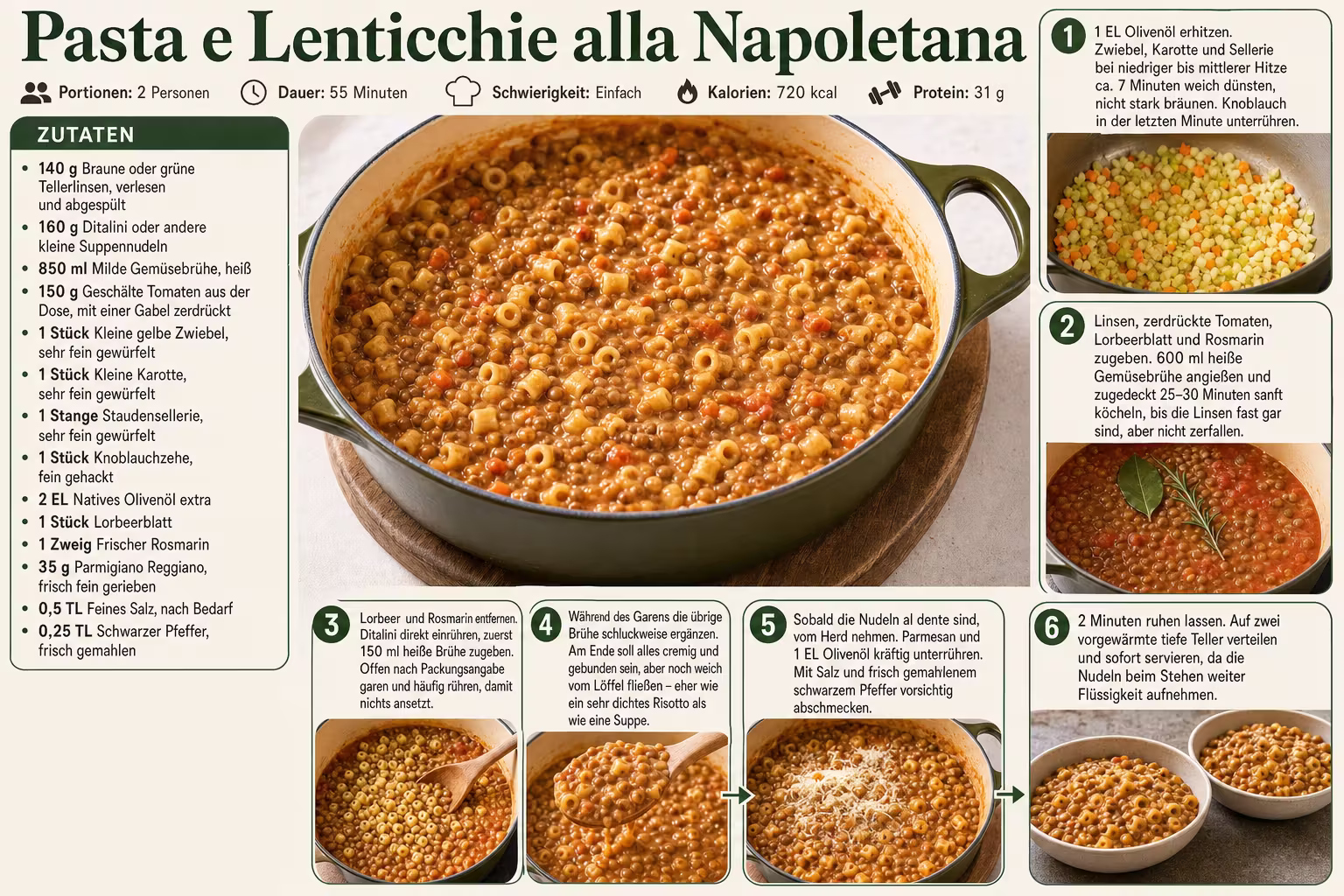 Rezept: Pasta e Lenticchie alla Napoletana