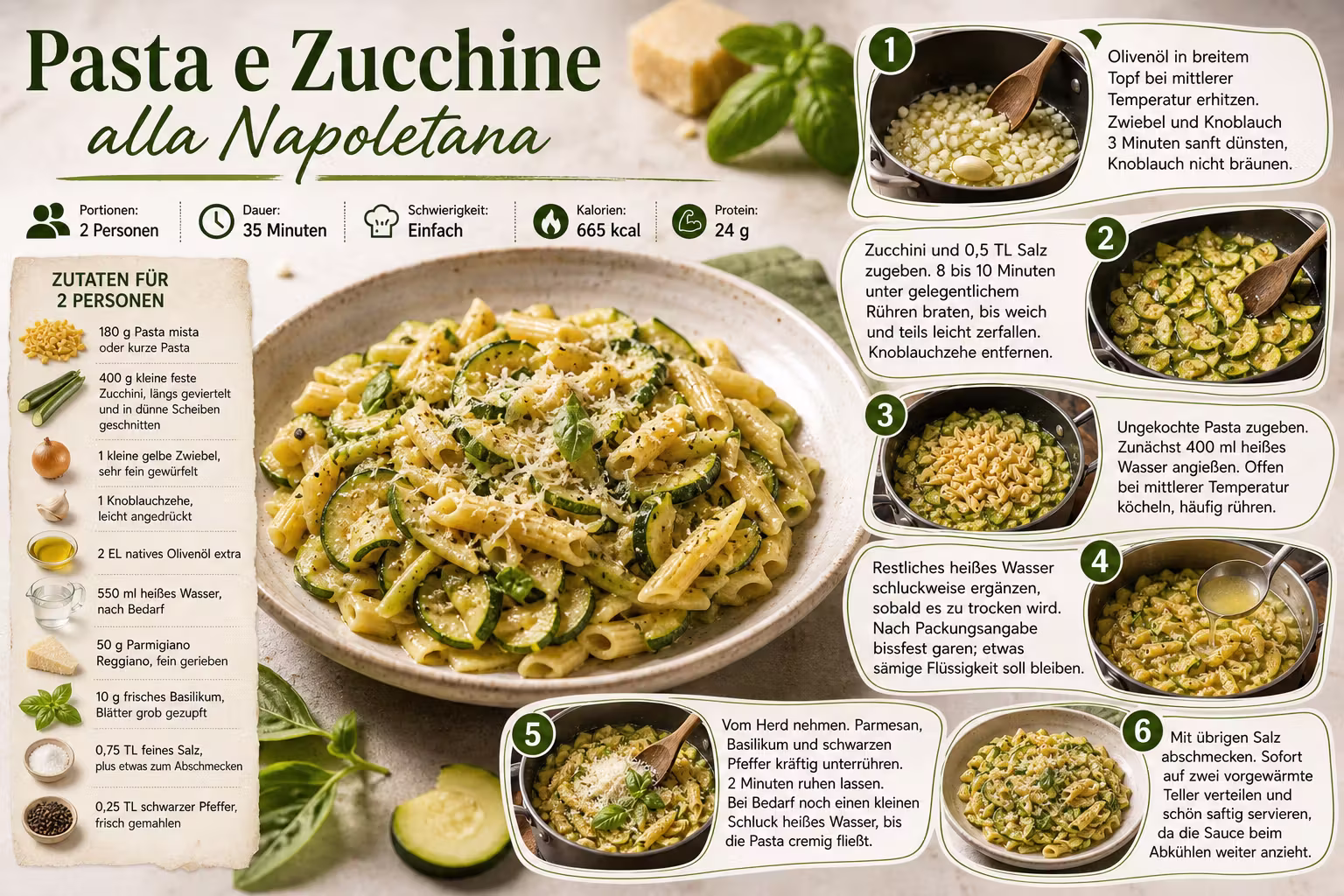 Rezept: Pasta e Zucchine alla Napoletana