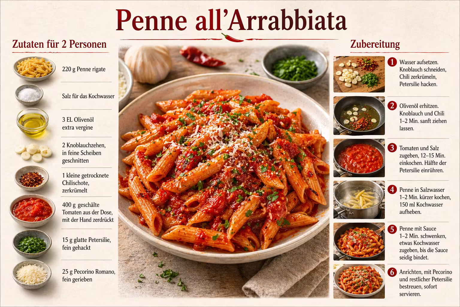 Rezept: Penne all'Arrabbiata