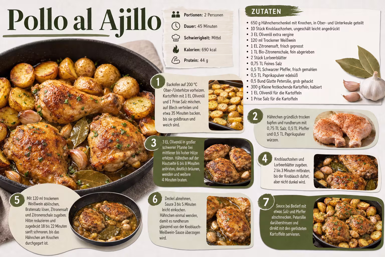 Rezept: Pollo al Ajillo