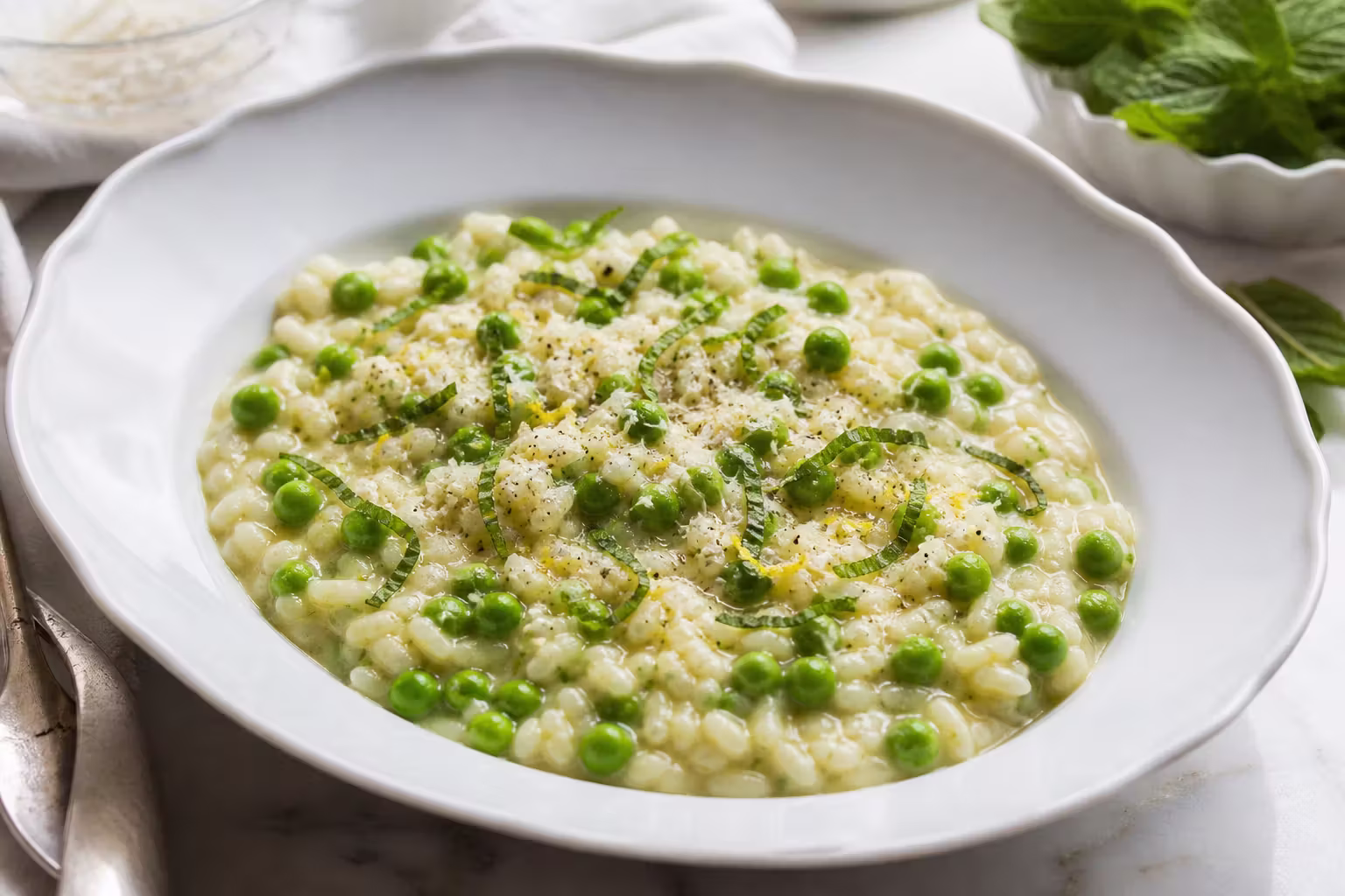 Risotto ai Piselli e Menta