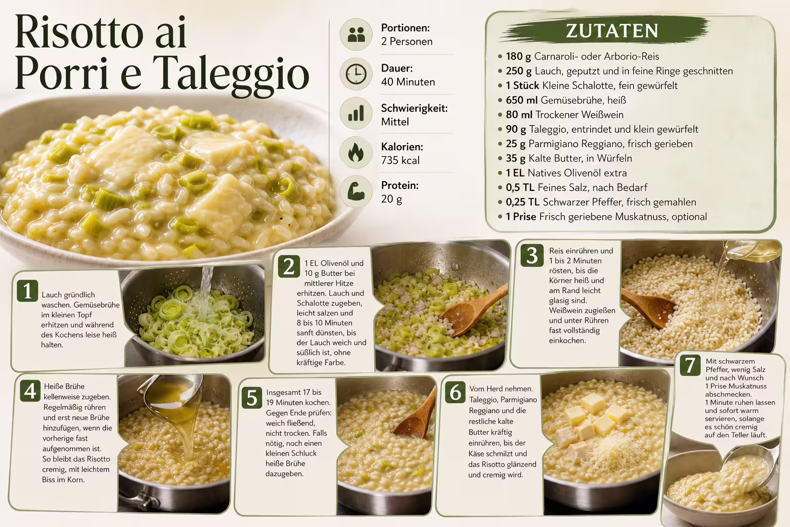 Rezept: Risotto ai Porri e Taleggio