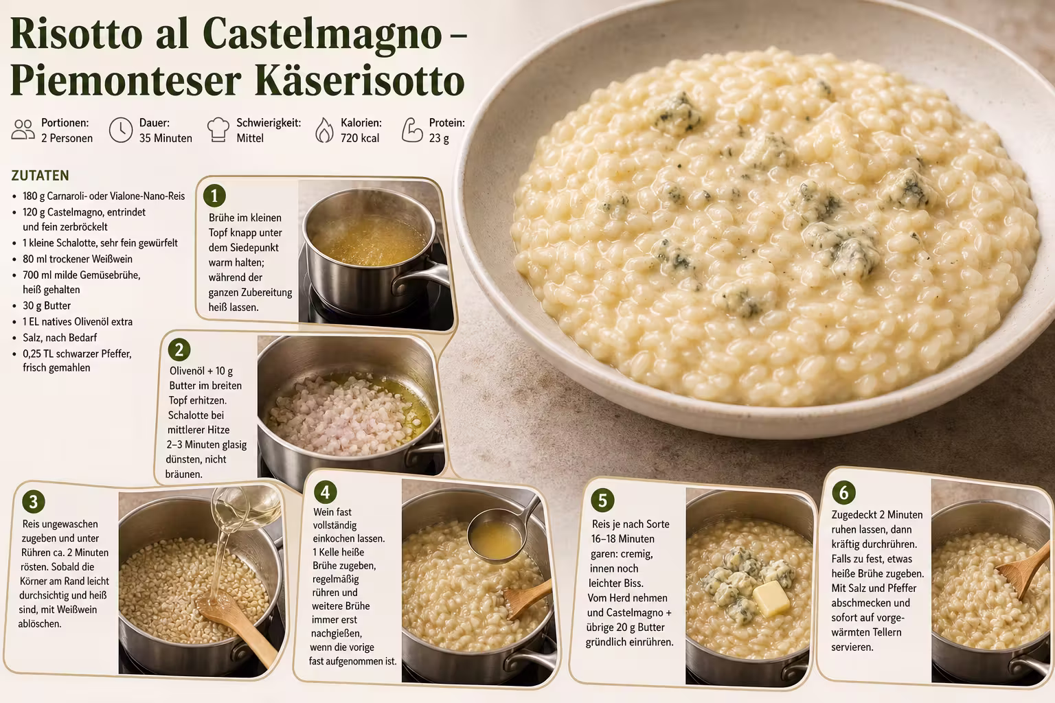 Rezept: Risotto al Castelmagno – Piemonteser Käserisotto