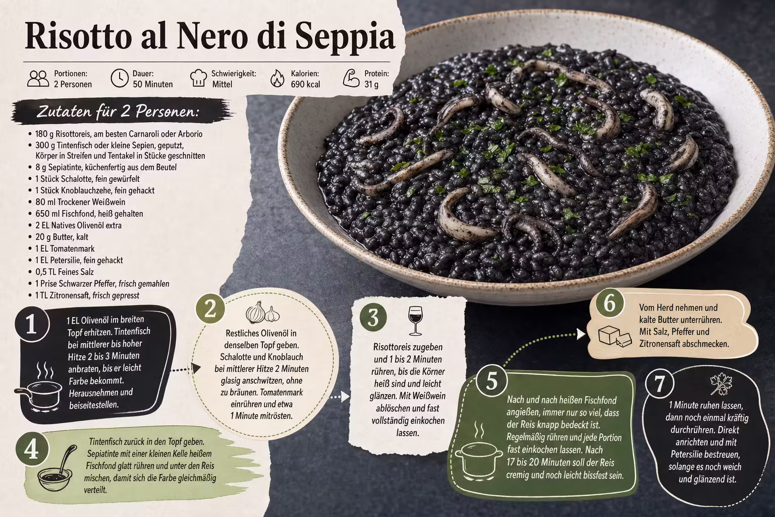 Rezept: Risotto al Nero di Seppia