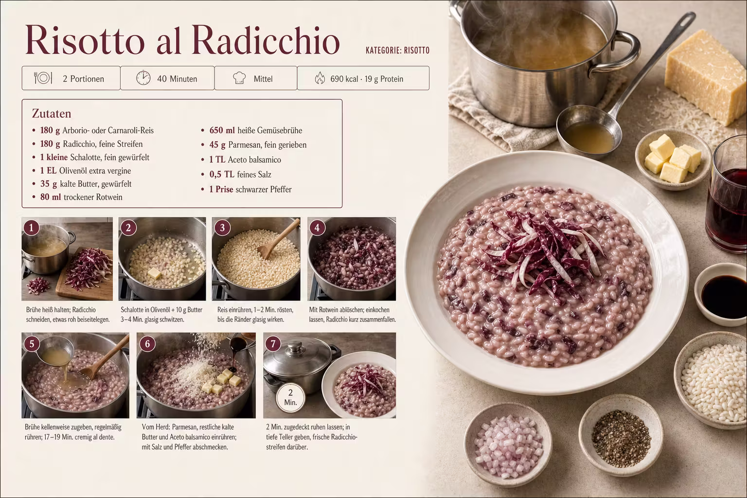 Rezept: Risotto al Radicchio