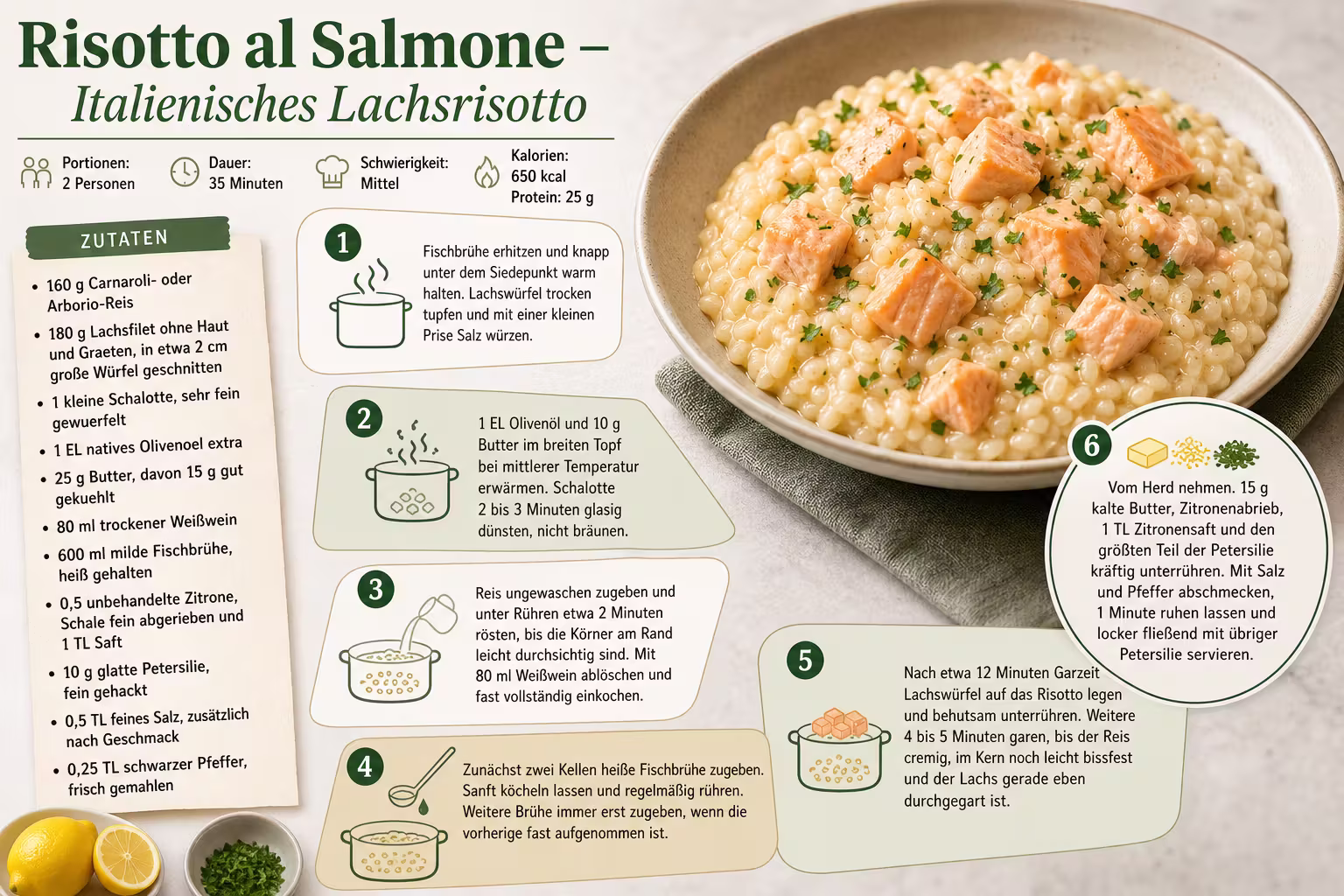 Rezept: Risotto al Salmone – Italienisches Lachsrisotto