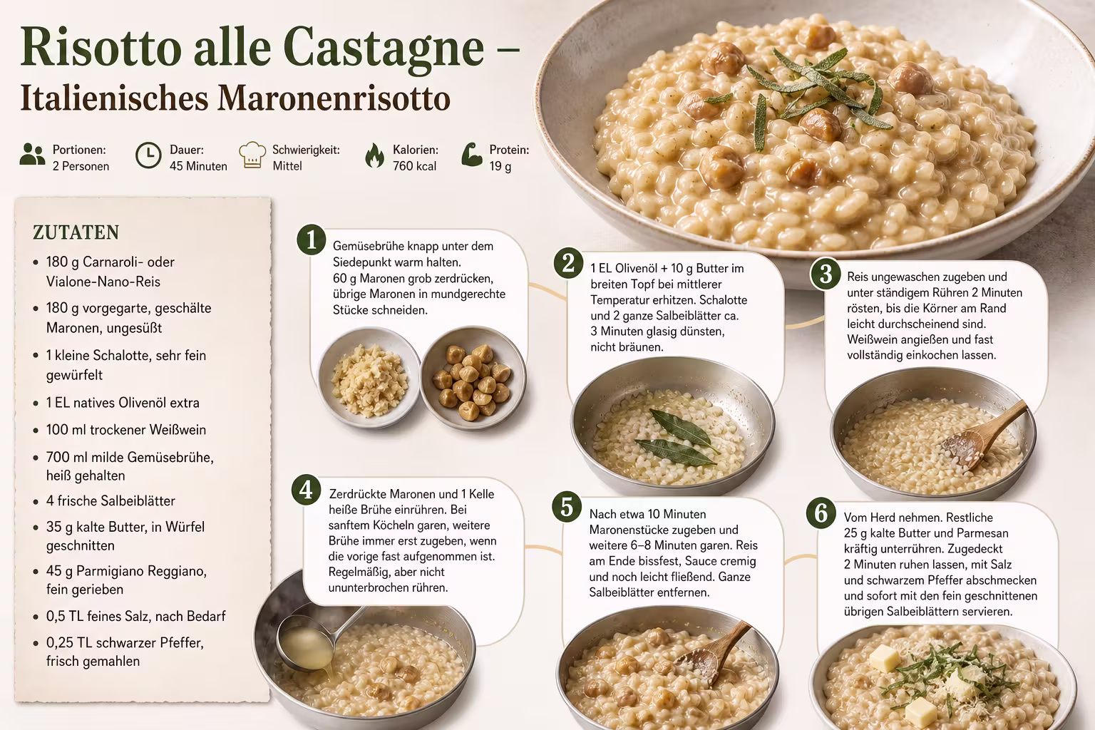 Rezept: Risotto alle Castagne – Italienisches Maronenrisotto