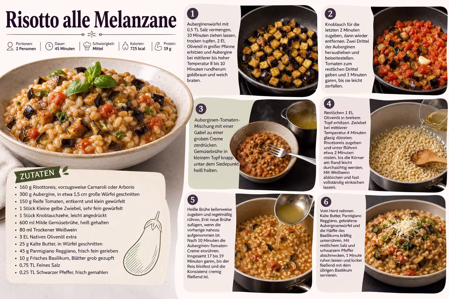 Rezept: Risotto alle Melanzane