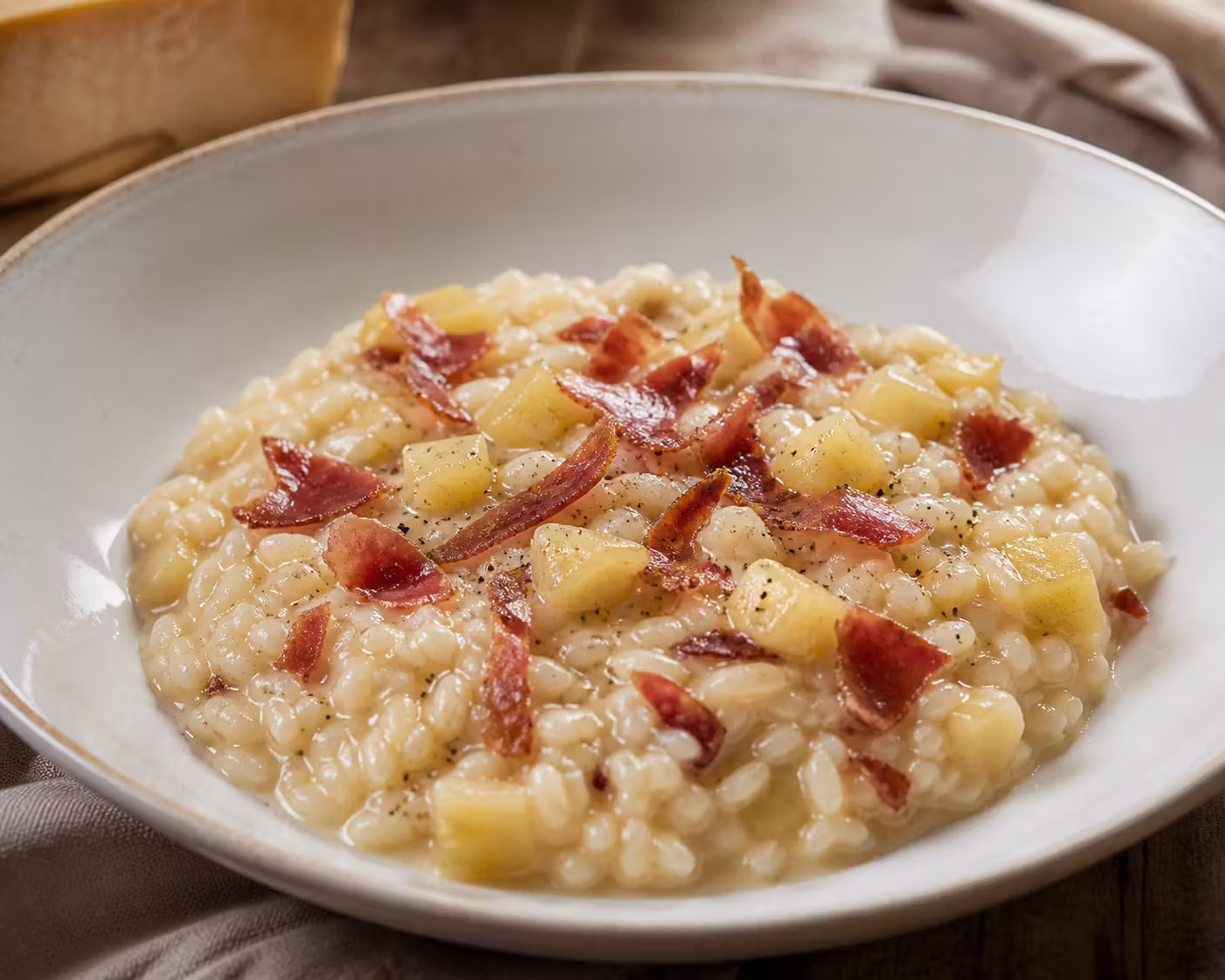 Risotto alle Mele e Speck – Apfelrisotto mit Südtiroler Speck