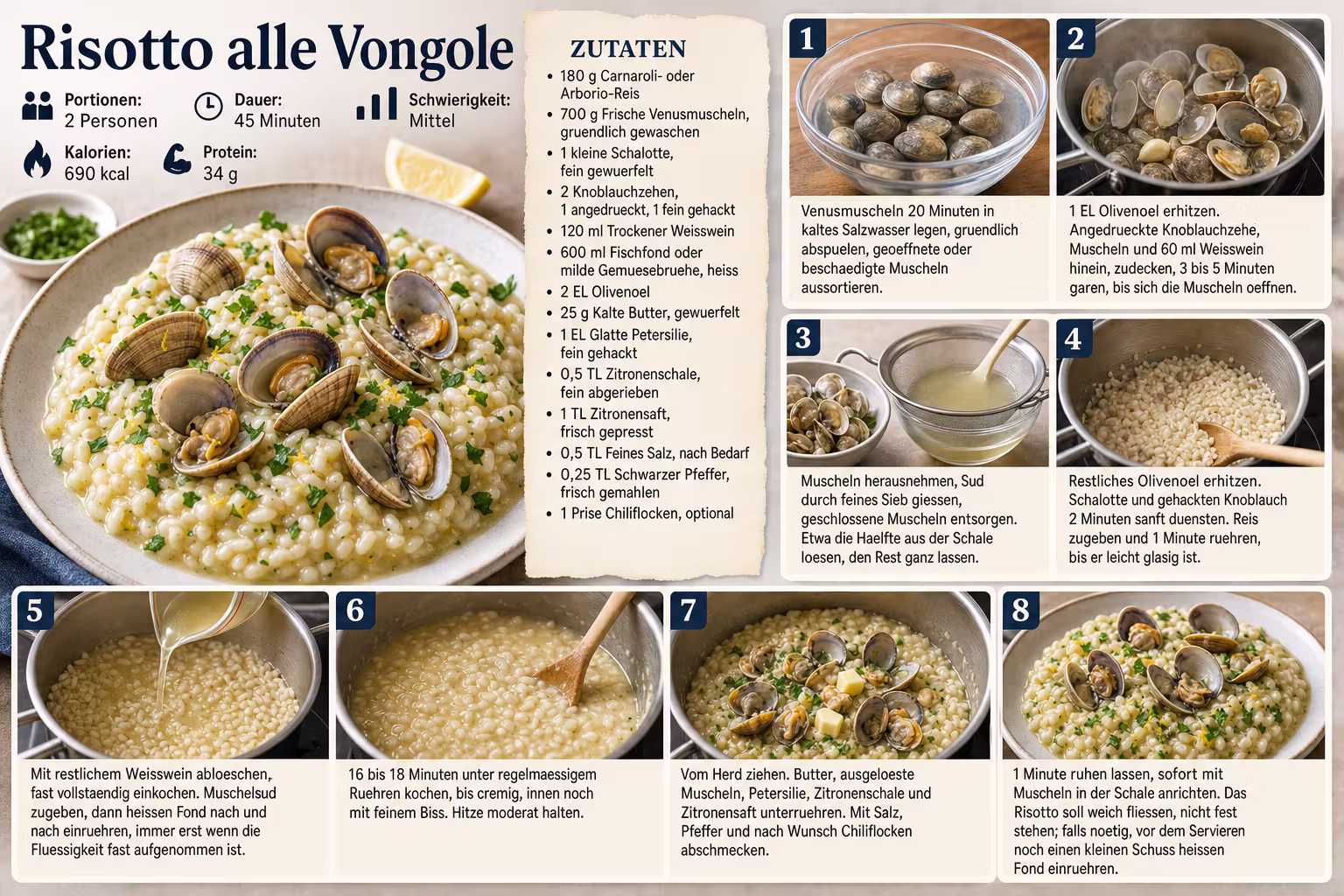 Rezept: Risotto alle Vongole