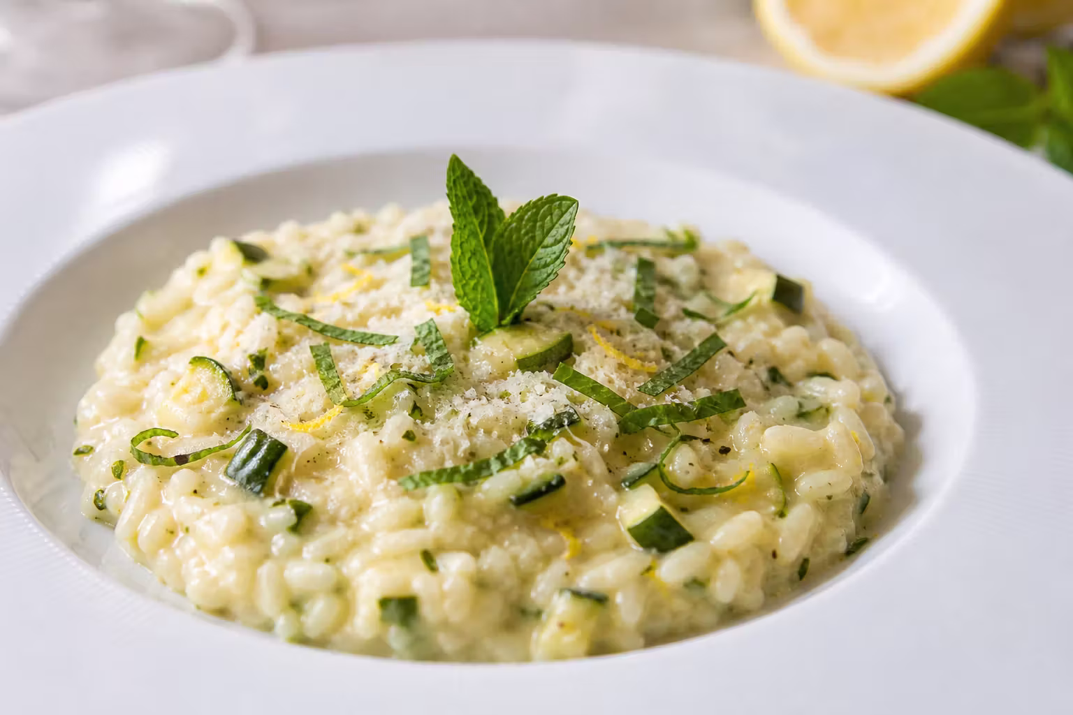 Risotto alle Zucchine mit Minze