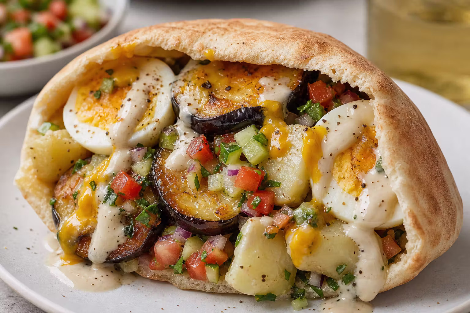 Sabich im Fladenbrot